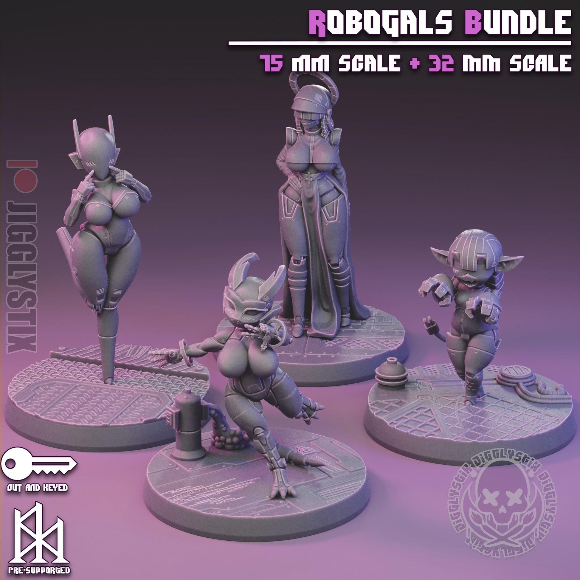 Robogals Pin Up Miniature Bundle | Jigglystix