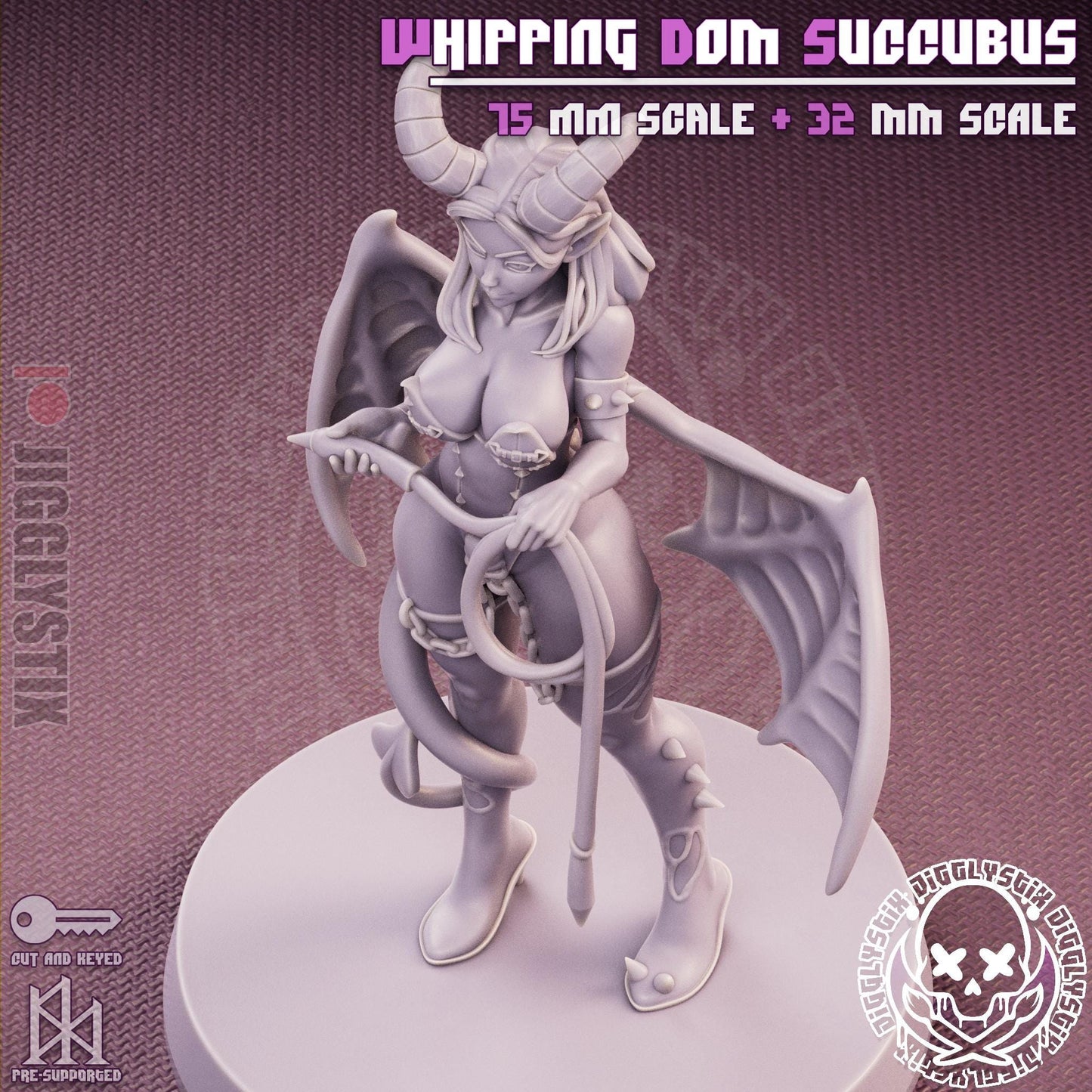 Whipping Dom Succbus Pin Up Miniature | Jigglystix