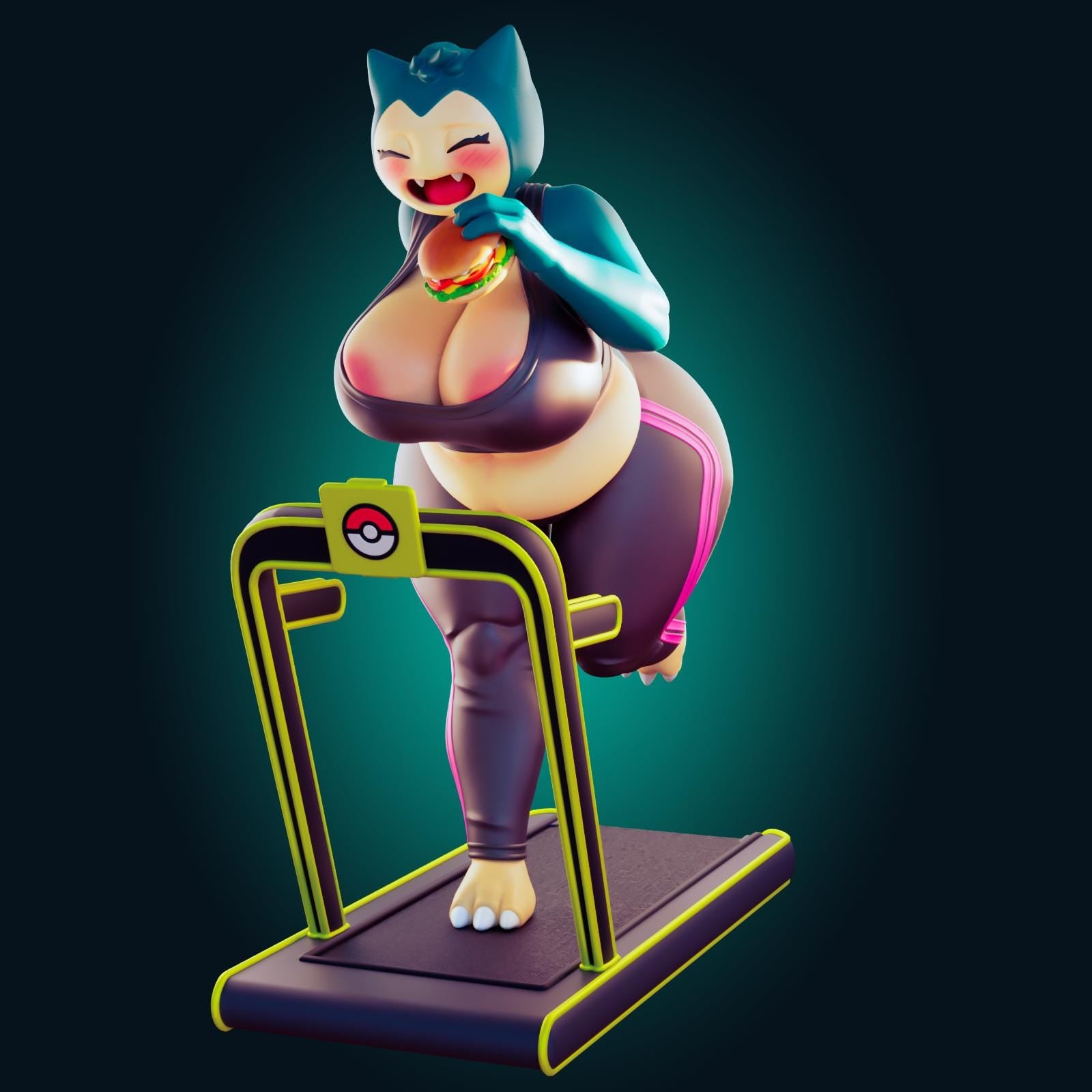 Chubby Monster Girl Model Kit | 3D Resin Print Figurine | Officer Rhu