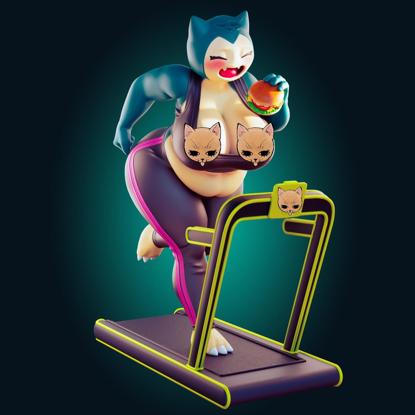 Chubby Monster Girl Model Kit | 3D Resin Print Figurine | Officer Rhu