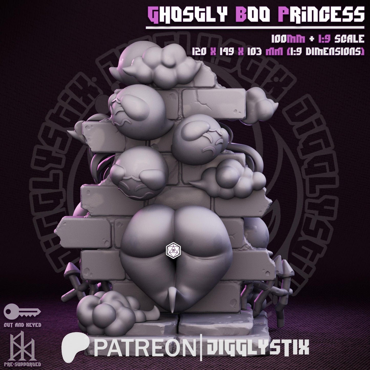 Ghost Princess Model Kit | Pin Up Miniature | Jigglystix