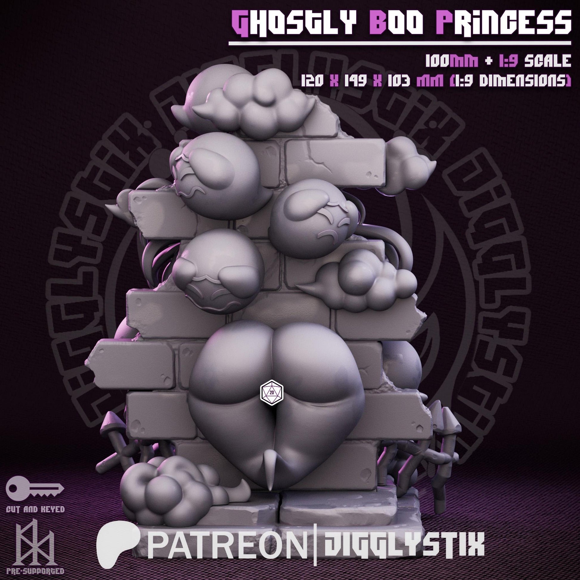 Ghost Princess Model Kit | Pin Up Miniature | Jigglystix