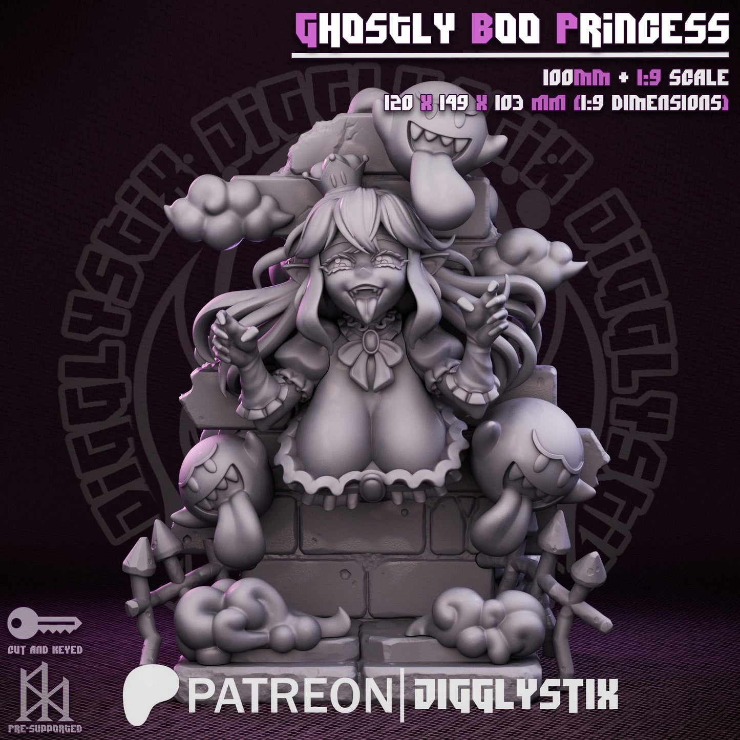 Ghost Princess Model Kit | Pin Up Miniature | Jigglystix