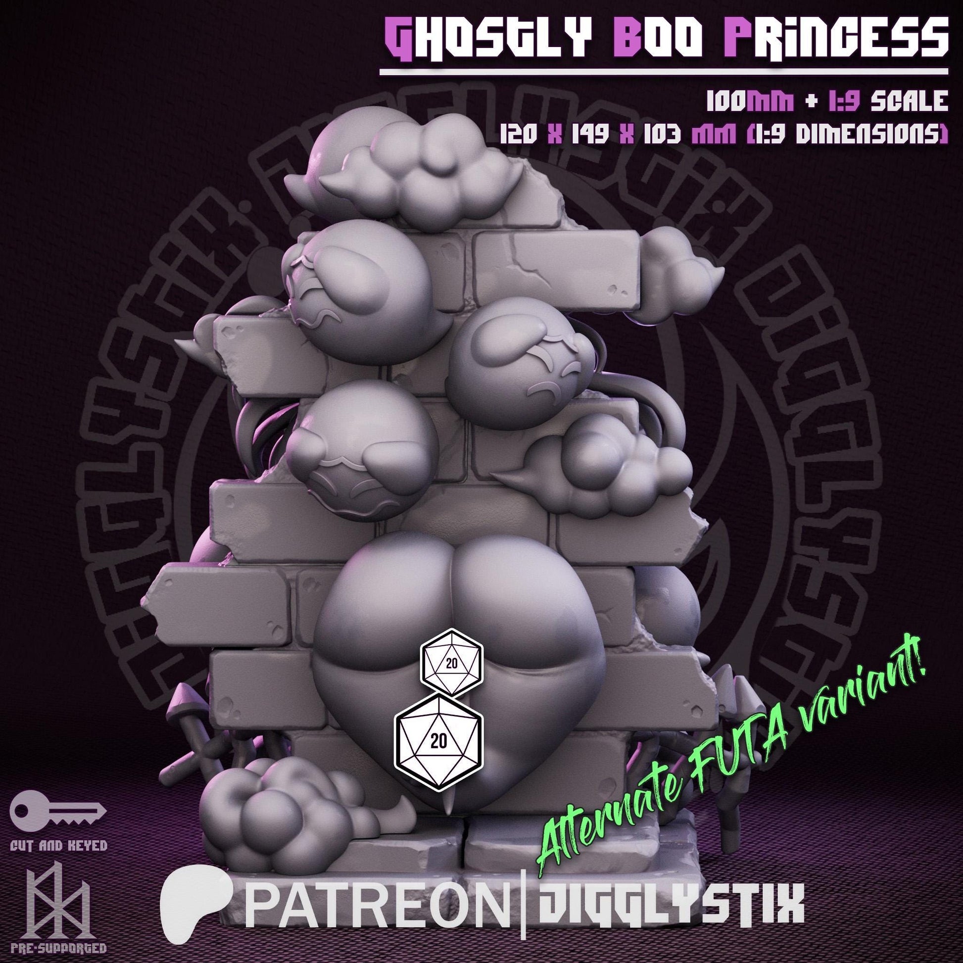 Ghost Princess Model Kit | Pin Up Miniature | Jigglystix
