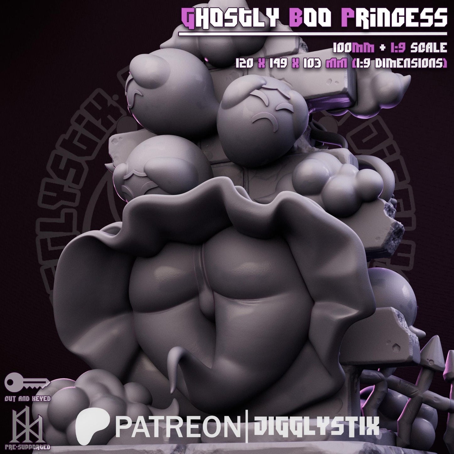 Ghost Princess Model Kit | Pin Up Miniature | Jigglystix