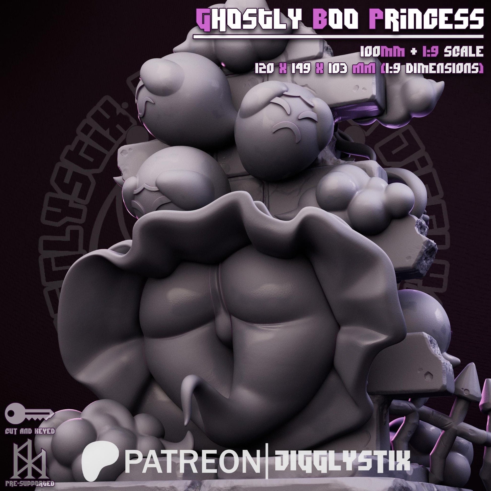 Ghost Princess Model Kit | Pin Up Miniature | Jigglystix