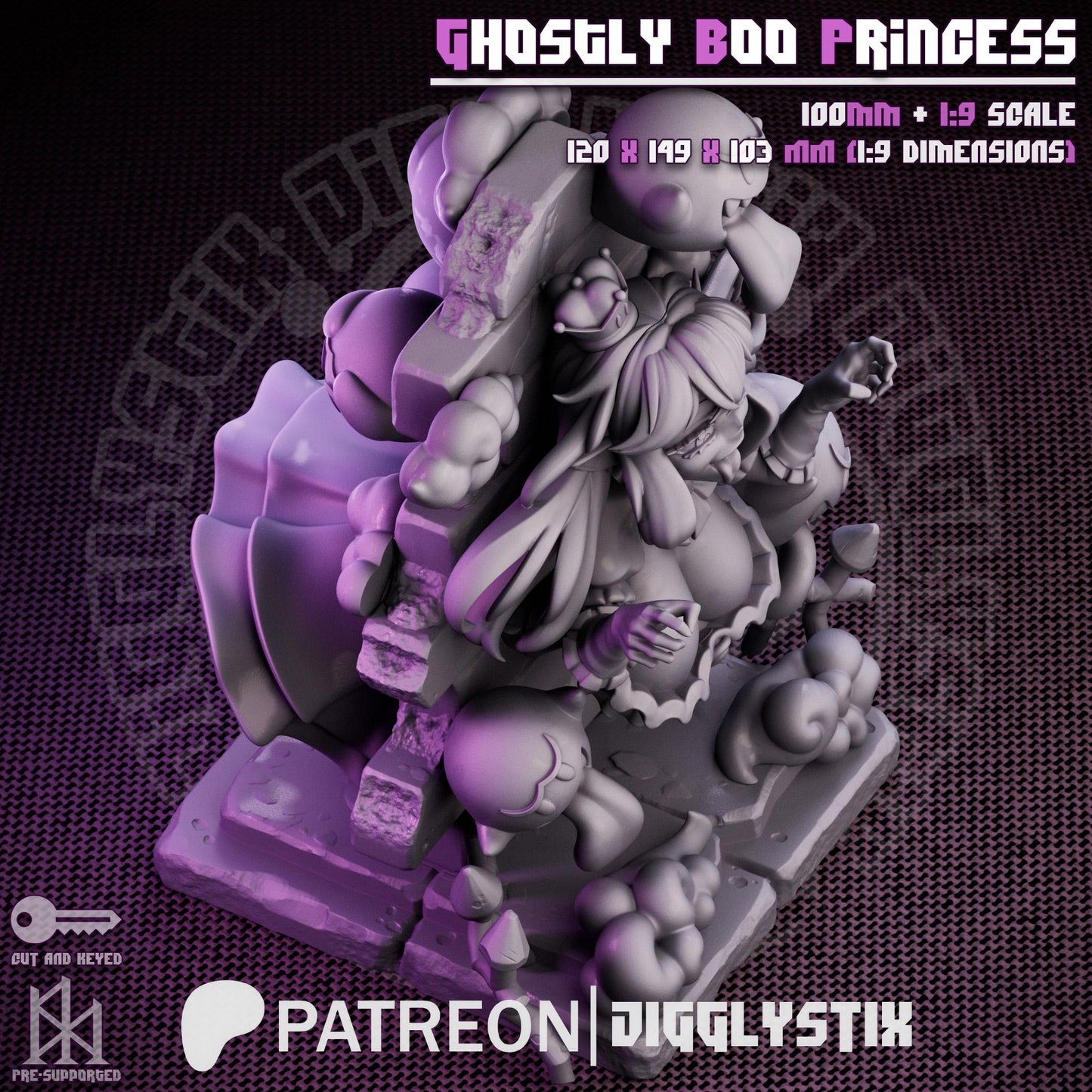 Ghost Princess Model Kit | Pin Up Miniature | Jigglystix