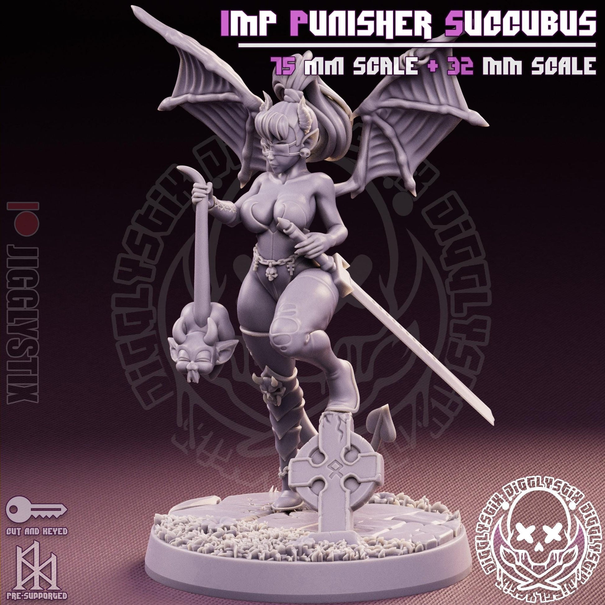 Imp Punisher Succubus Pin Up Miniature | Jigglystix