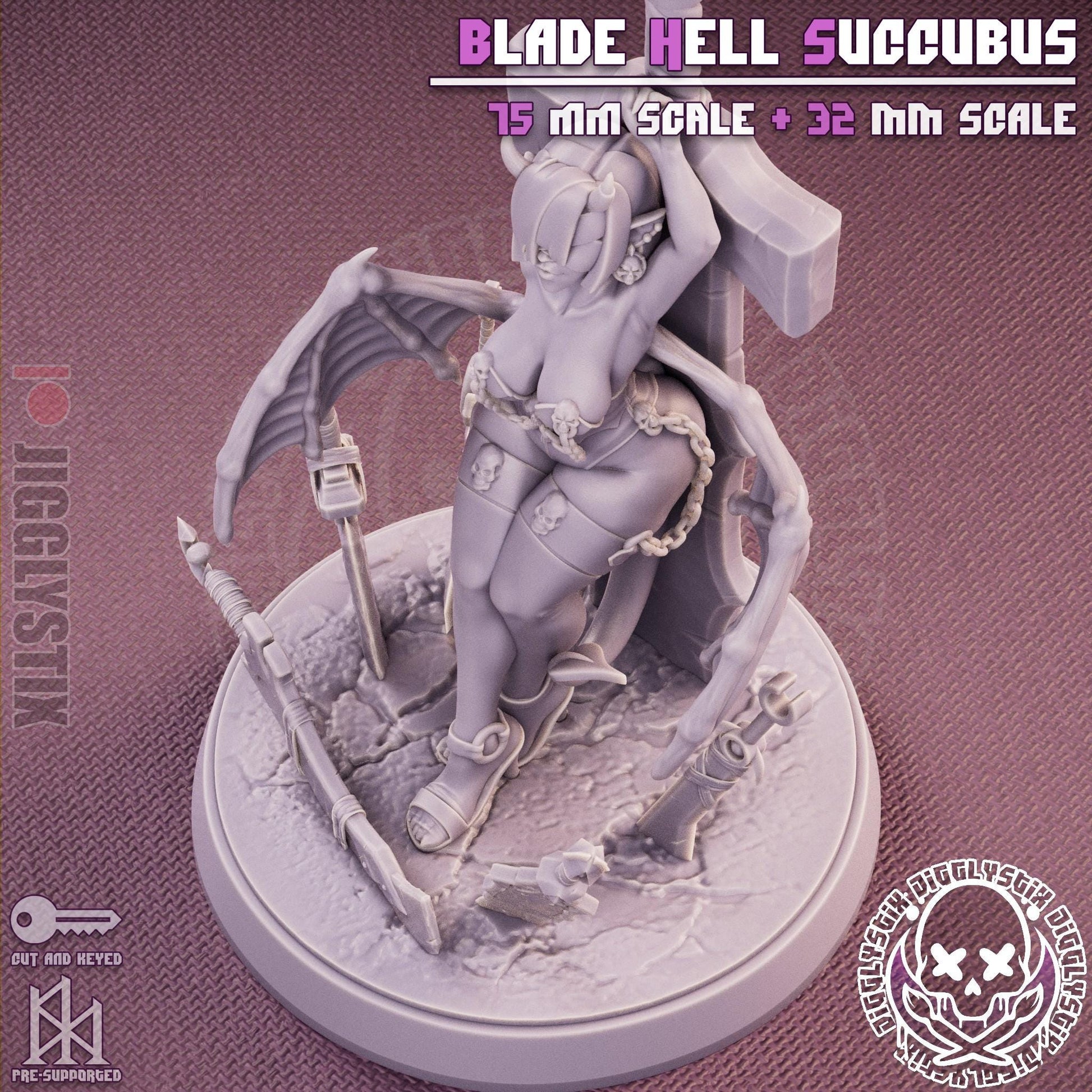 Blade Hell Succubus Pin Up Miniature | Jigglystix