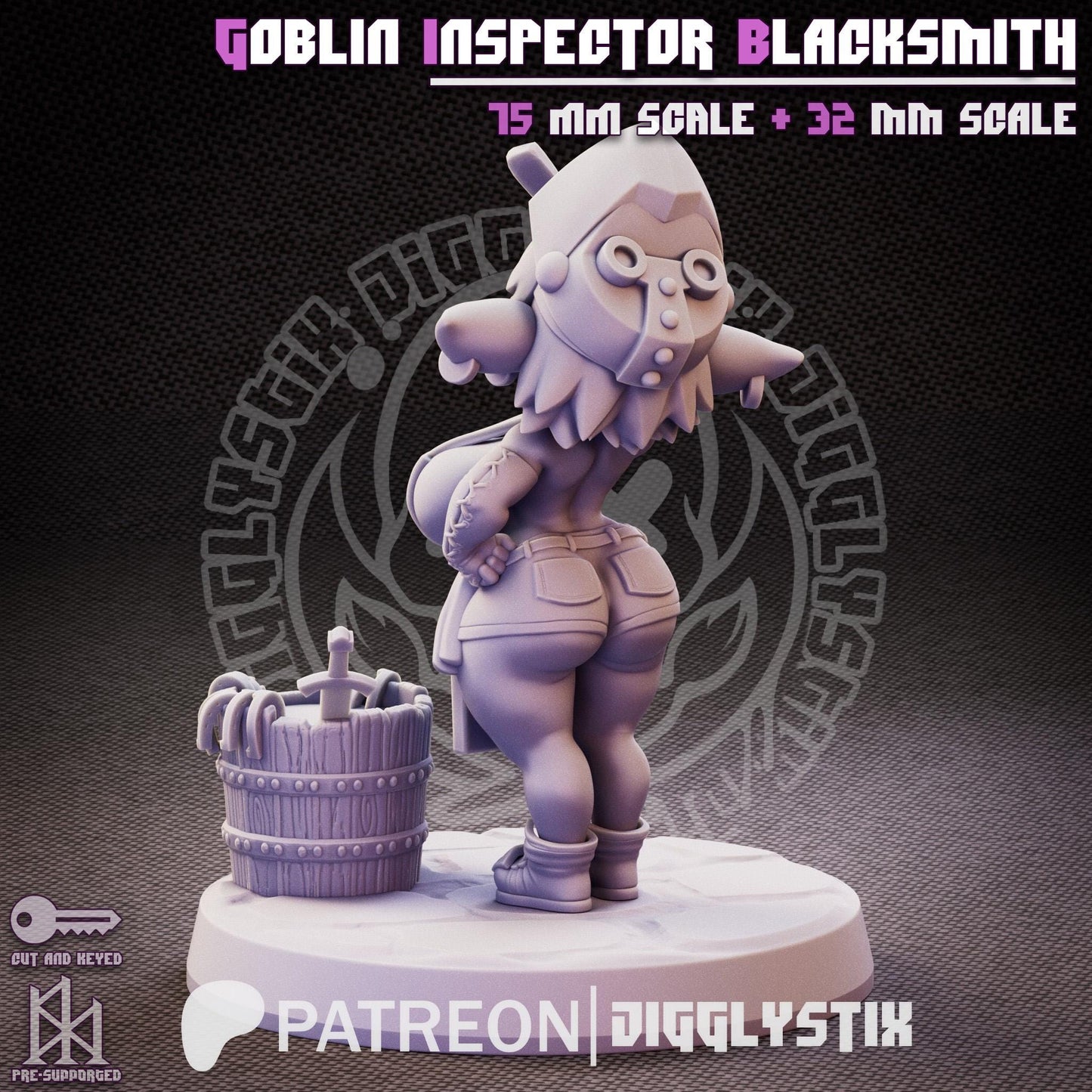 Goblin Inspector Blacksmith Miniature | Jigglystix