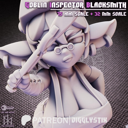Goblin Inspector Blacksmith Miniature | Jigglystix