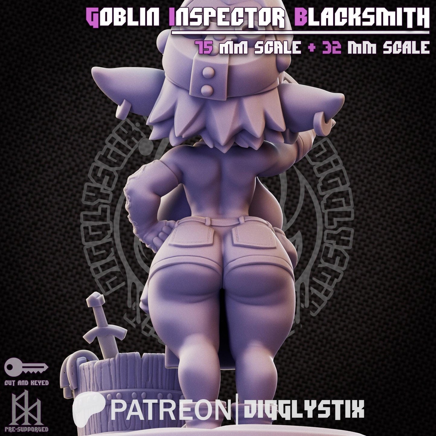 Goblin Inspector Blacksmith Miniature | Jigglystix