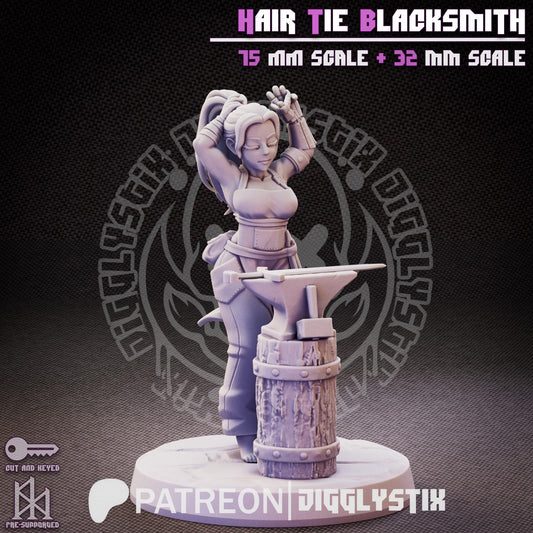 Hair Tie Blacksmith Pin Up Miniature | Jigglystix