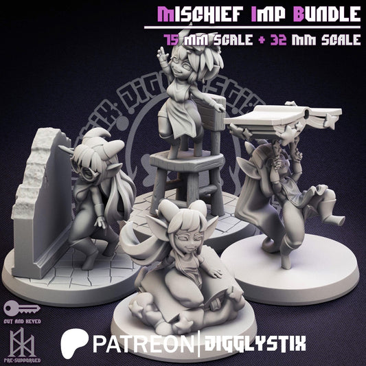 Mischief Imp Pin Up Miniature Bundle | Jigglystix