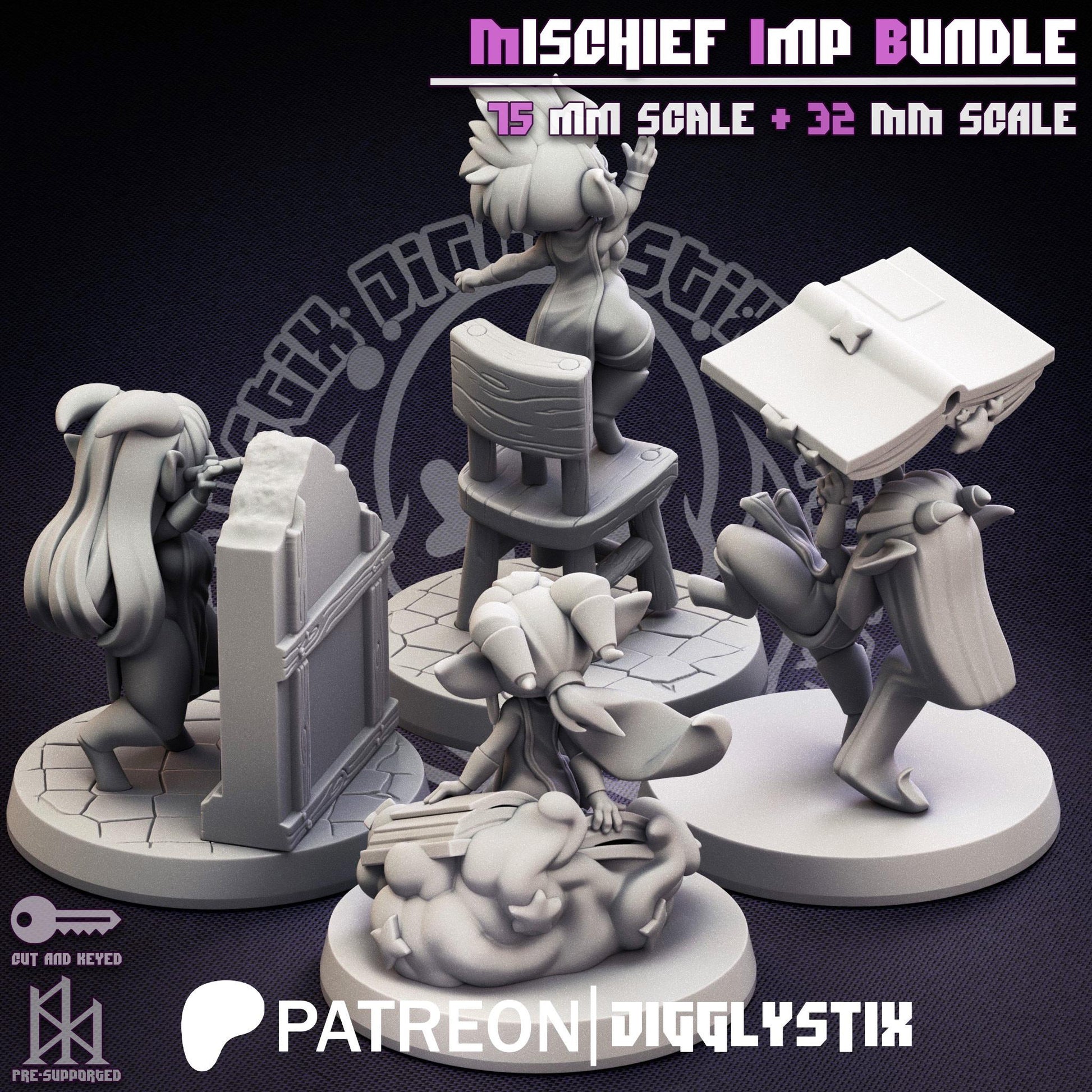 Mischief Imp Pin Up Miniature Bundle | Jigglystix