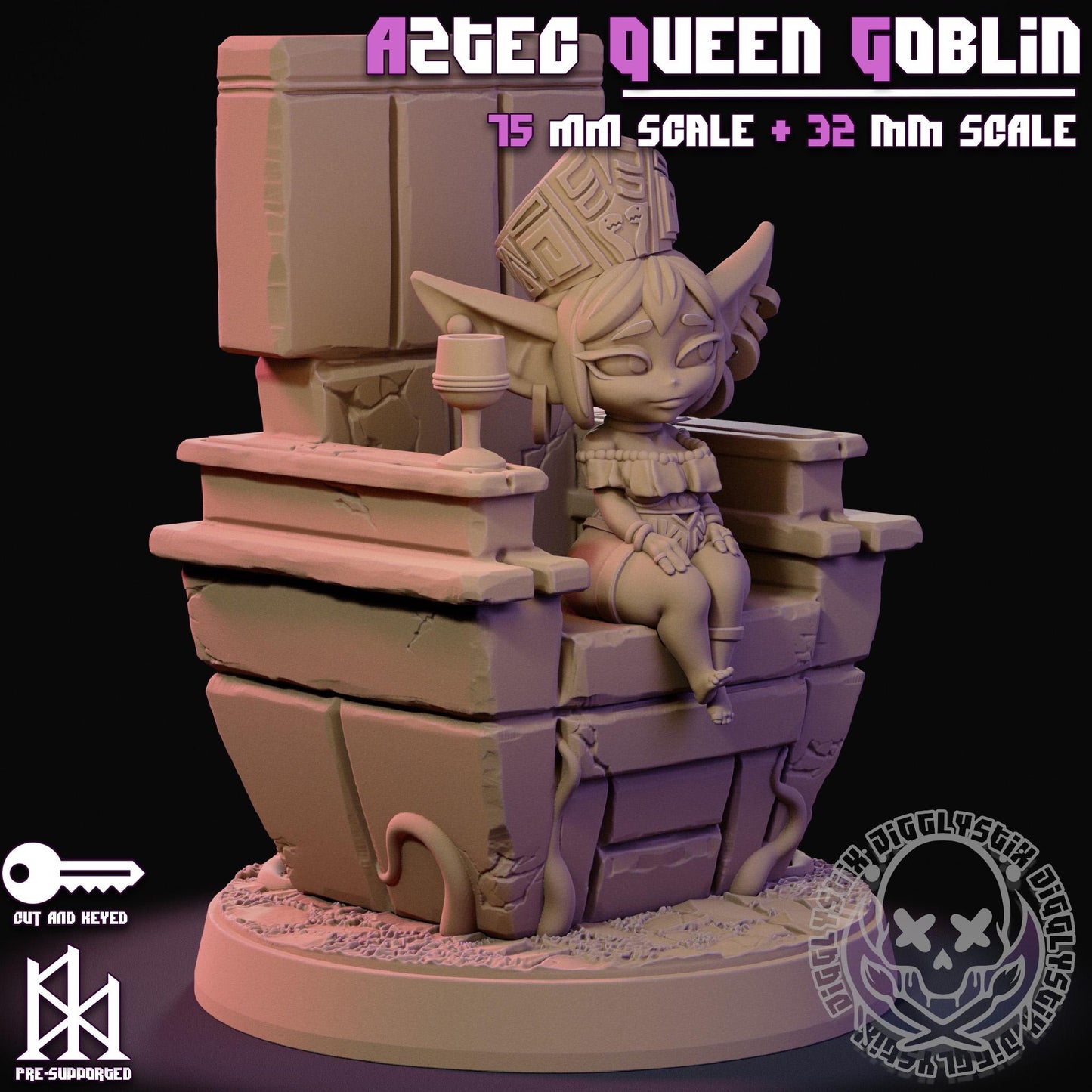 Aztec Queen Goblin Girl Miniature | Jigglystix
