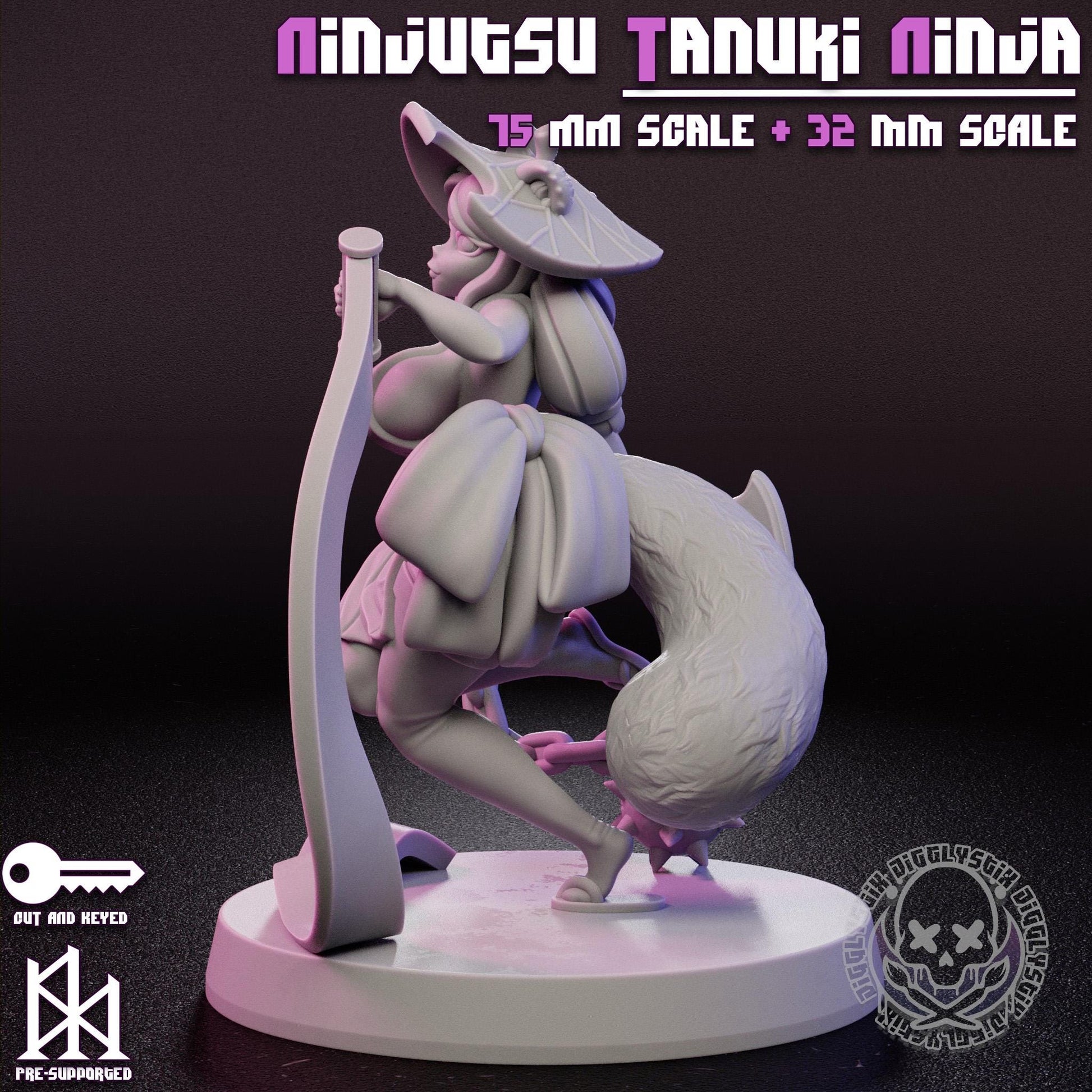 Ninjutsu Tanuki Ninja Miniature | Jigglystix