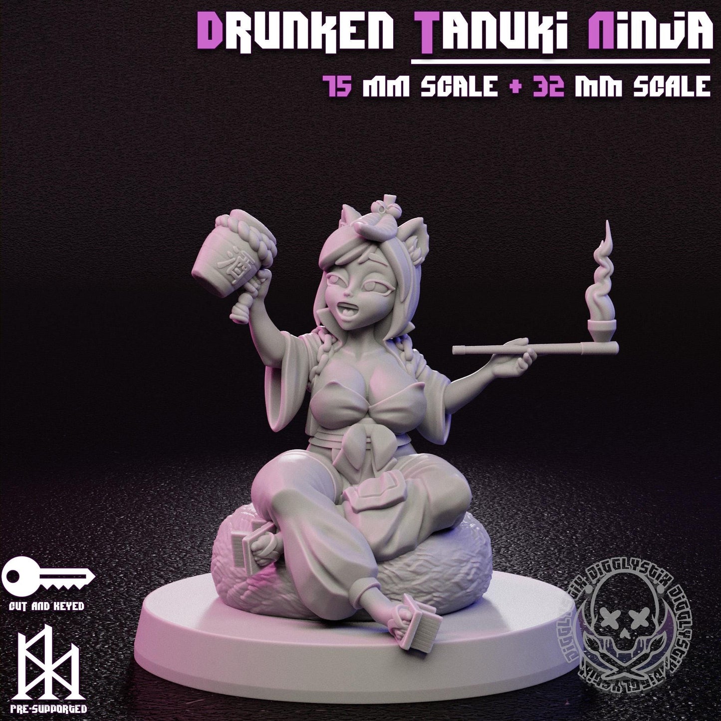 Thicc Tanuki Ninjas Miniature Bundle | Jigglystix