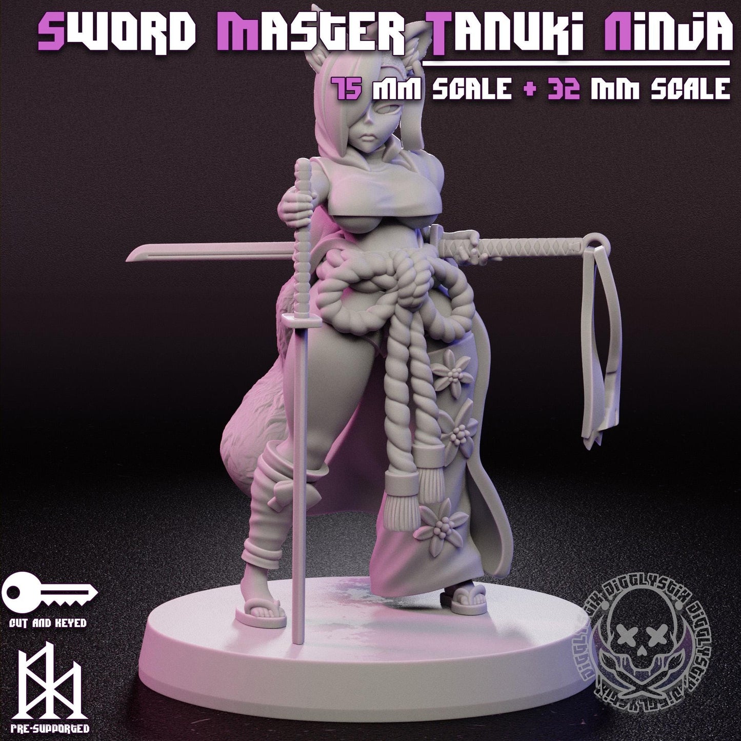 Thicc Tanuki Ninjas Miniature Bundle | Jigglystix