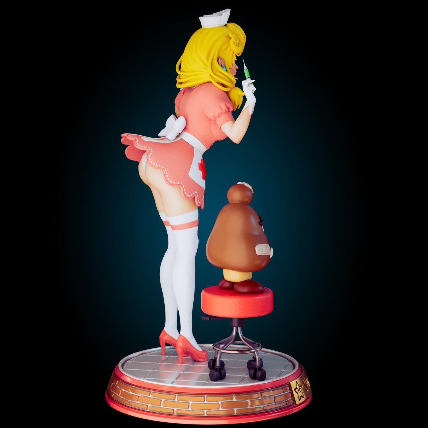 Nurse Girl Pin Up Model Kit | 3D Resin Print Figurine | Officer Rhu