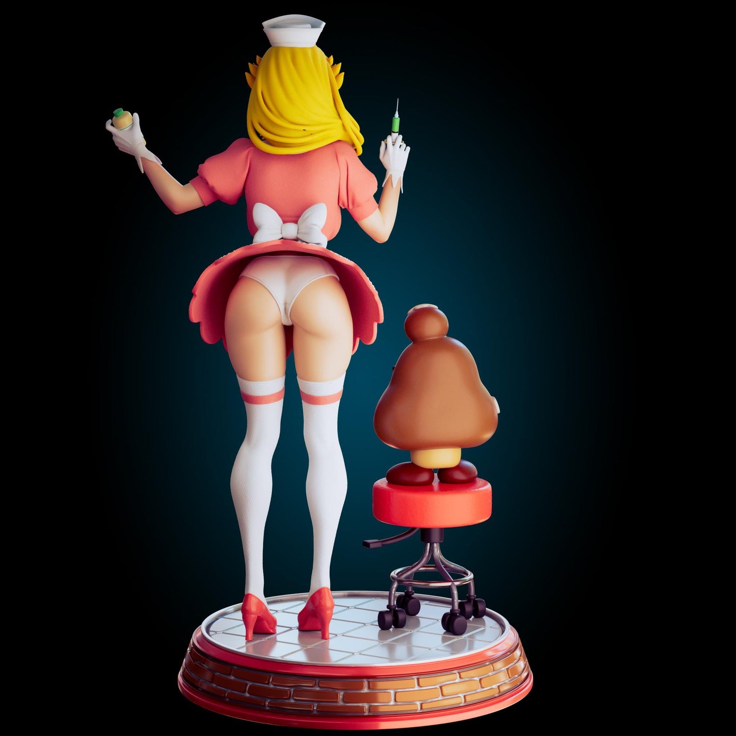 Nurse Girl Pin Up Model Kit | 3D Resin Print Figurine | Officer Rhu
