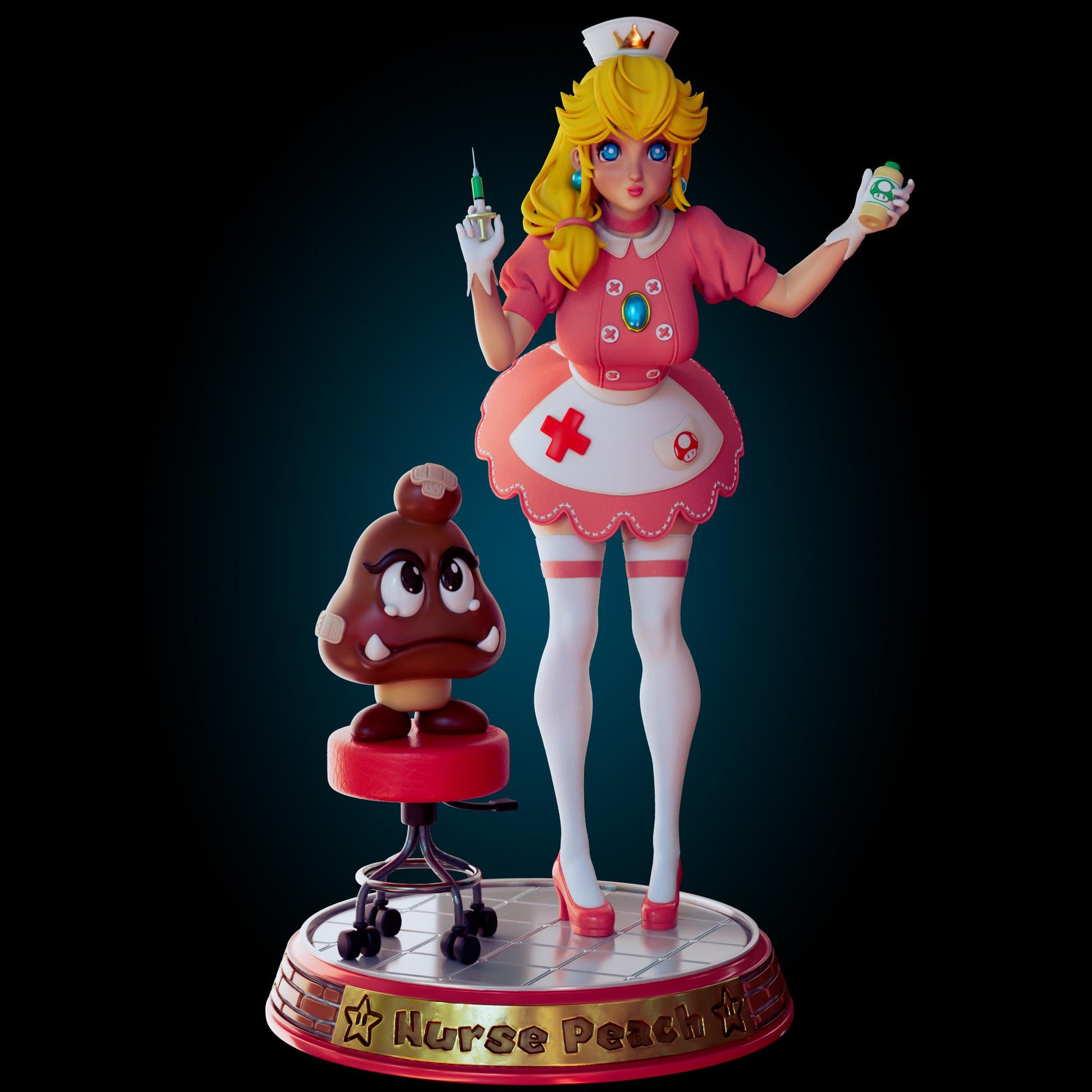 Nurse Girl Pin Up Model Kit | 3D Resin Print Figurine | Officer Rhu