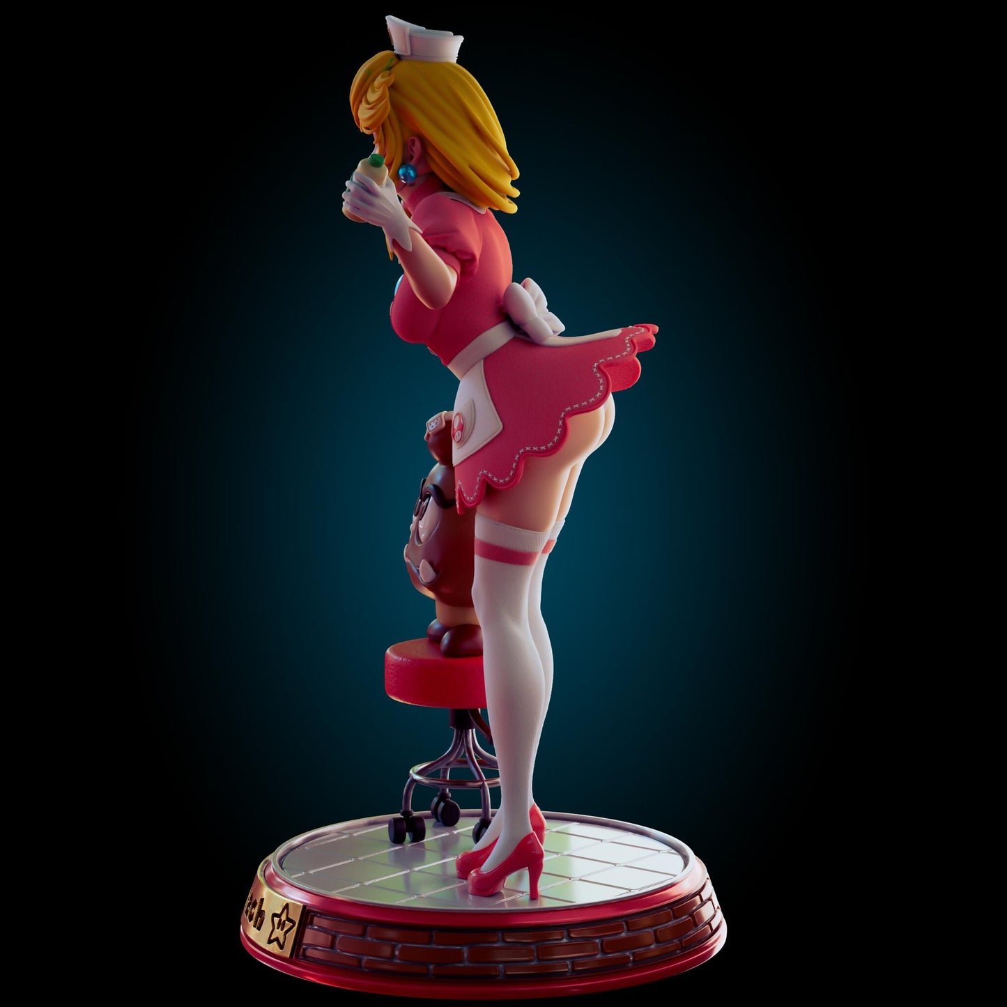 Nurse Girl Pin Up Model Kit | 3D Resin Print Figurine | Officer Rhu