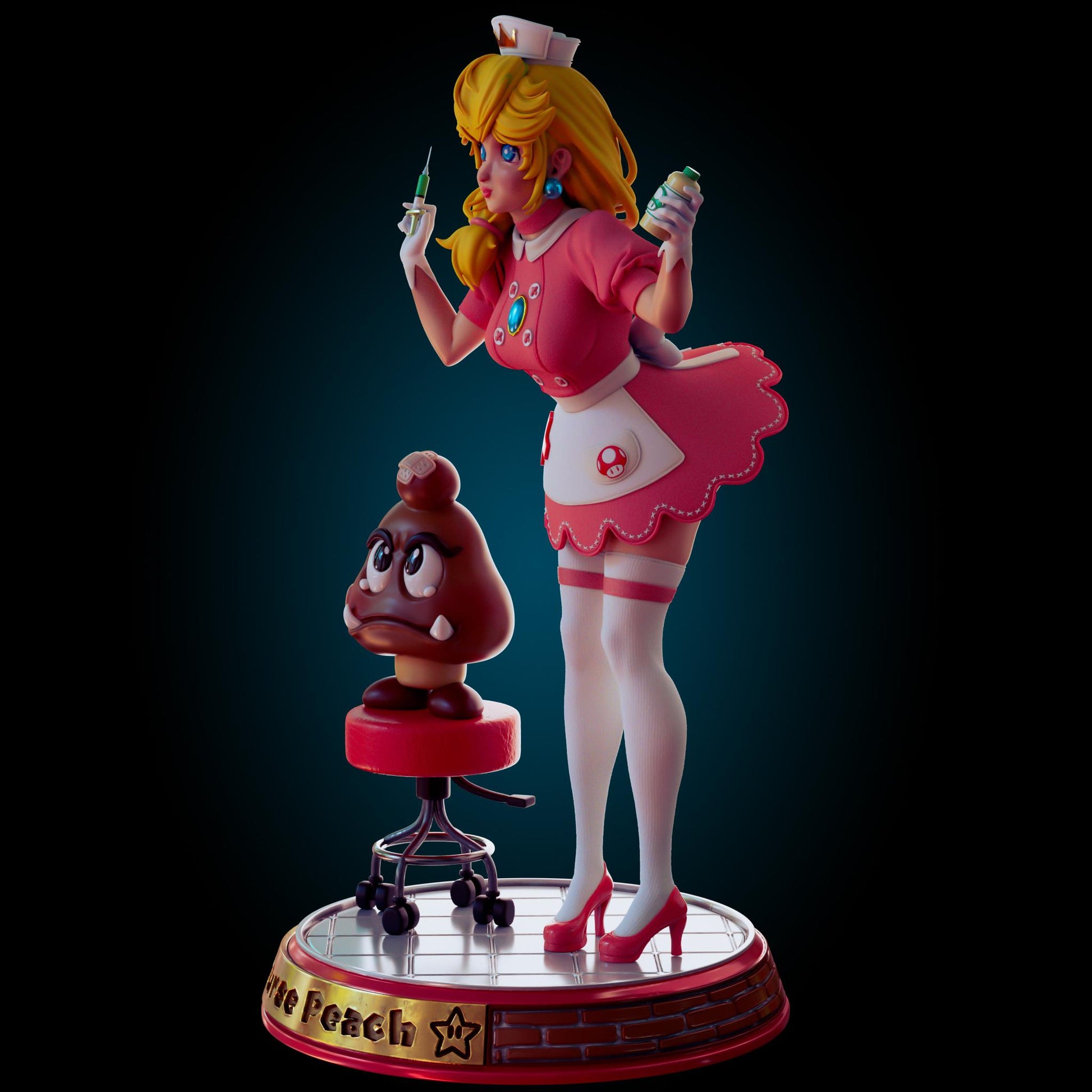 Nurse Girl Pin Up Model Kit | 3D Resin Print Figurine | Officer Rhu