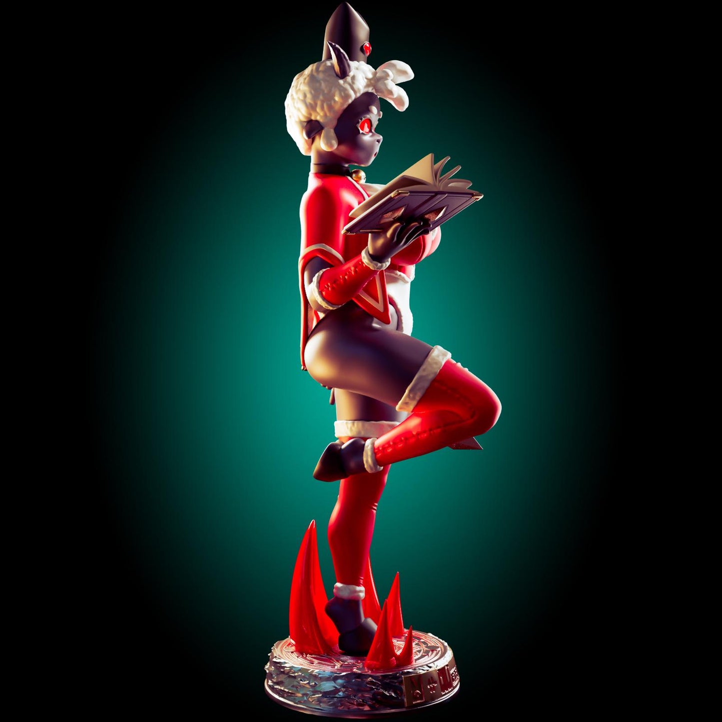 Lamb Girl Pin Up Model Kit | 3D Resin Print Figurine | Officer Rhu