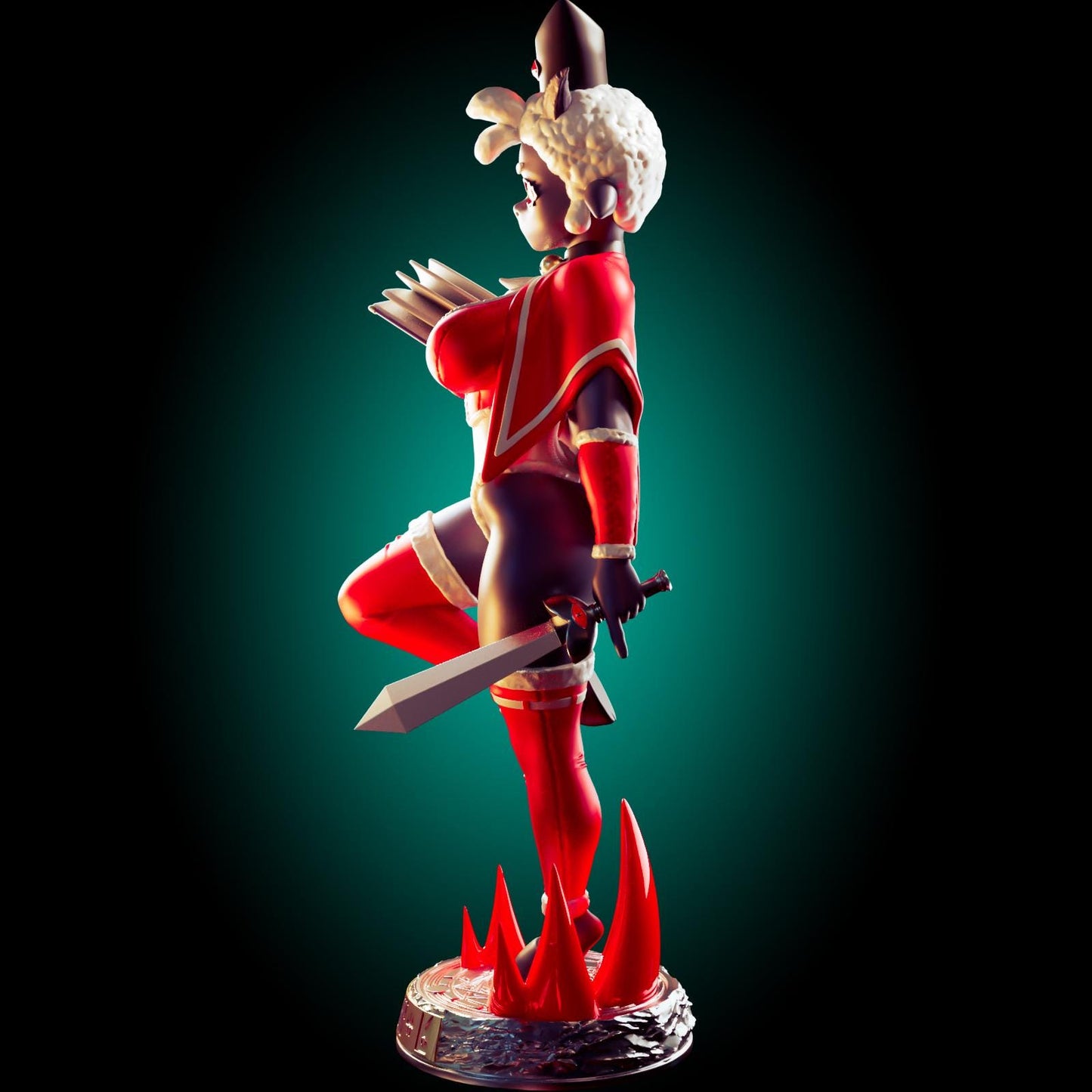 Lamb Girl Pin Up Model Kit | 3D Resin Print Figurine | Officer Rhu