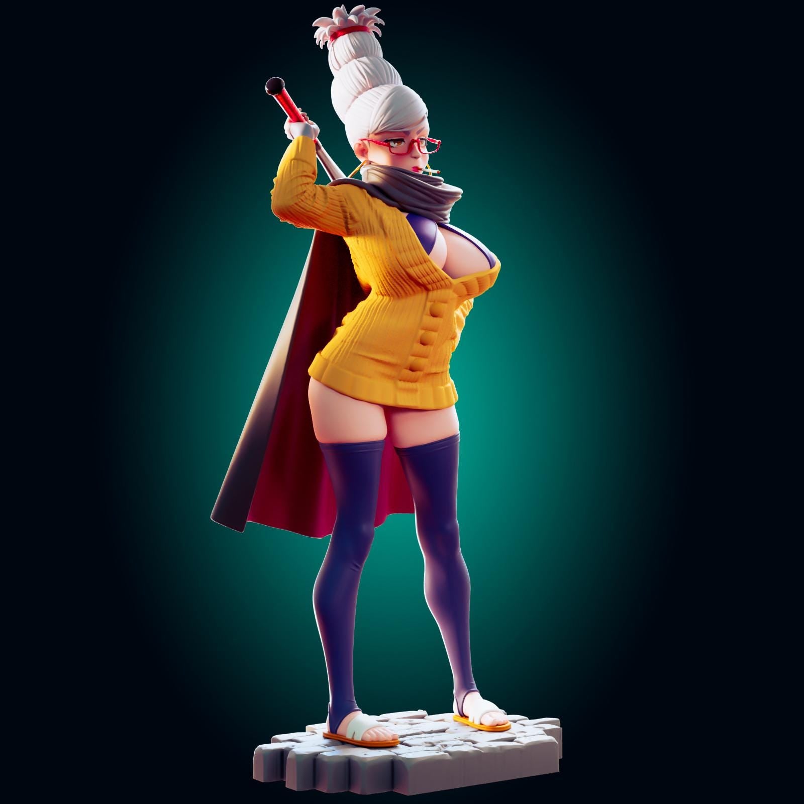 Grandma Pin Up Model Kit | 3D Resin Print Figurine | Officer Rhu