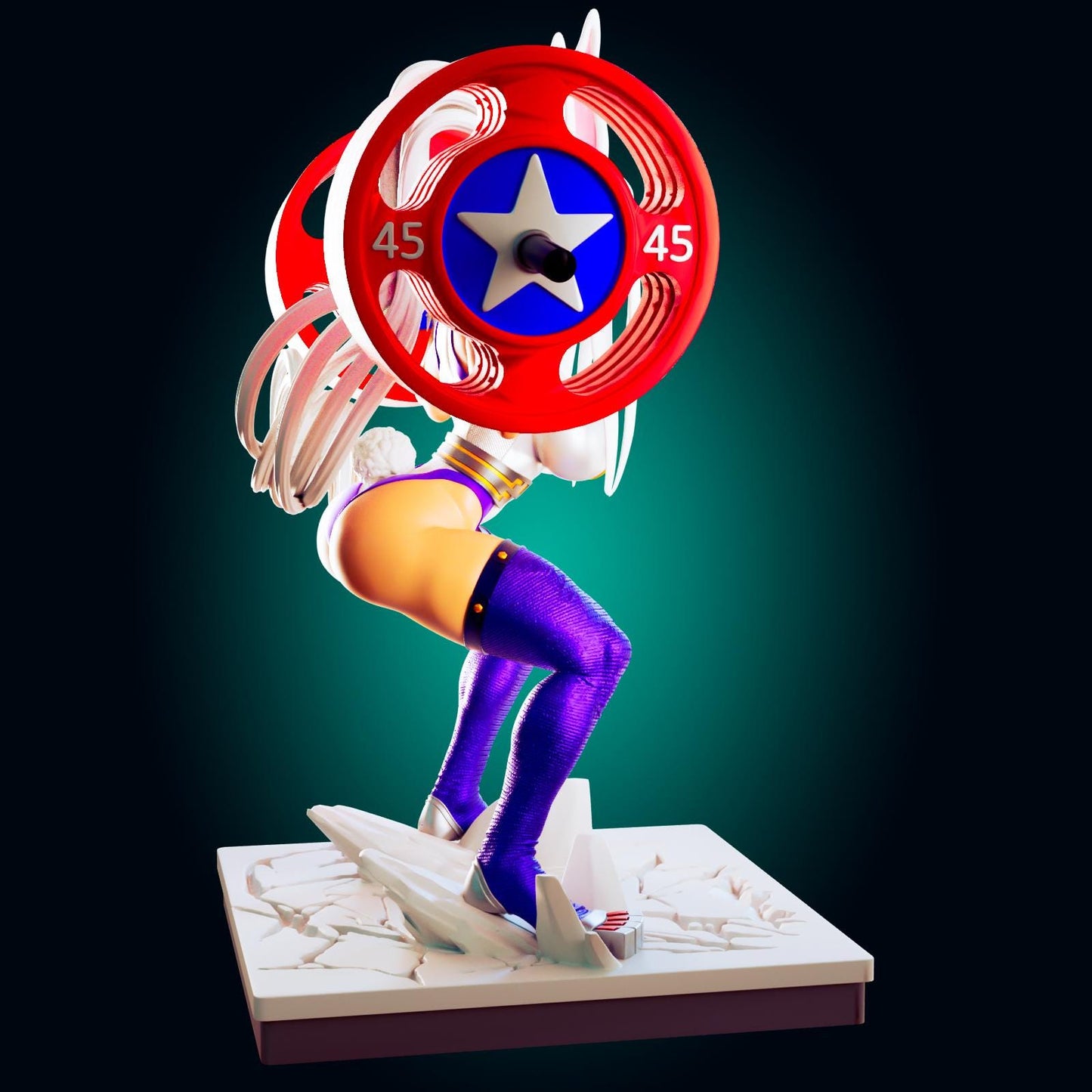 Bunny Fitness Girl Model Kit | 3D Resin Print Figurine | Officer Rhu