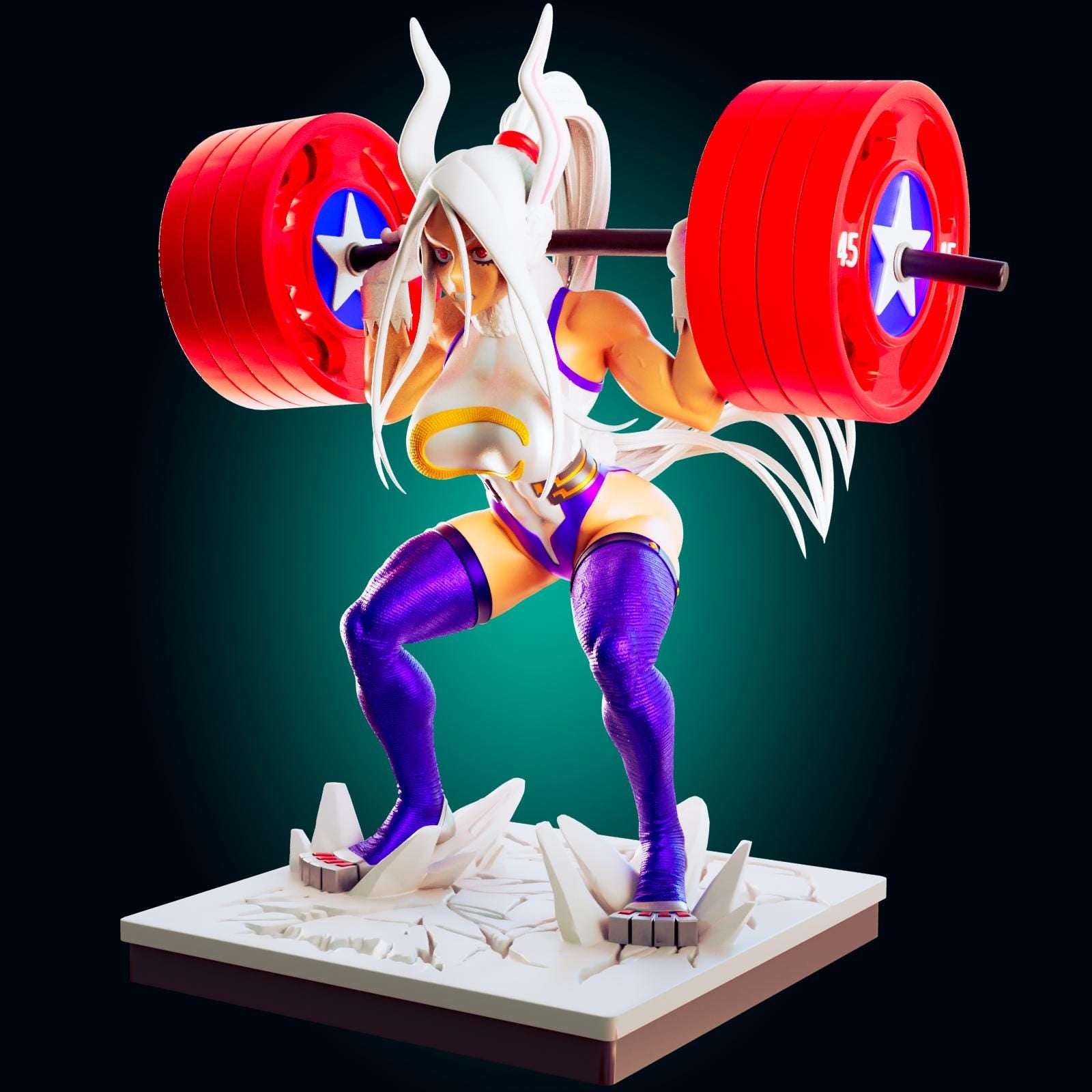Bunny Fitness Girl Model Kit | 3D Resin Print Figurine | Officer Rhu