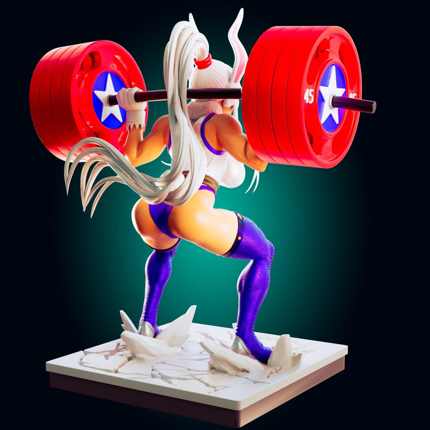 Bunny Fitness Girl Model Kit | 3D Resin Print Figurine | Officer Rhu