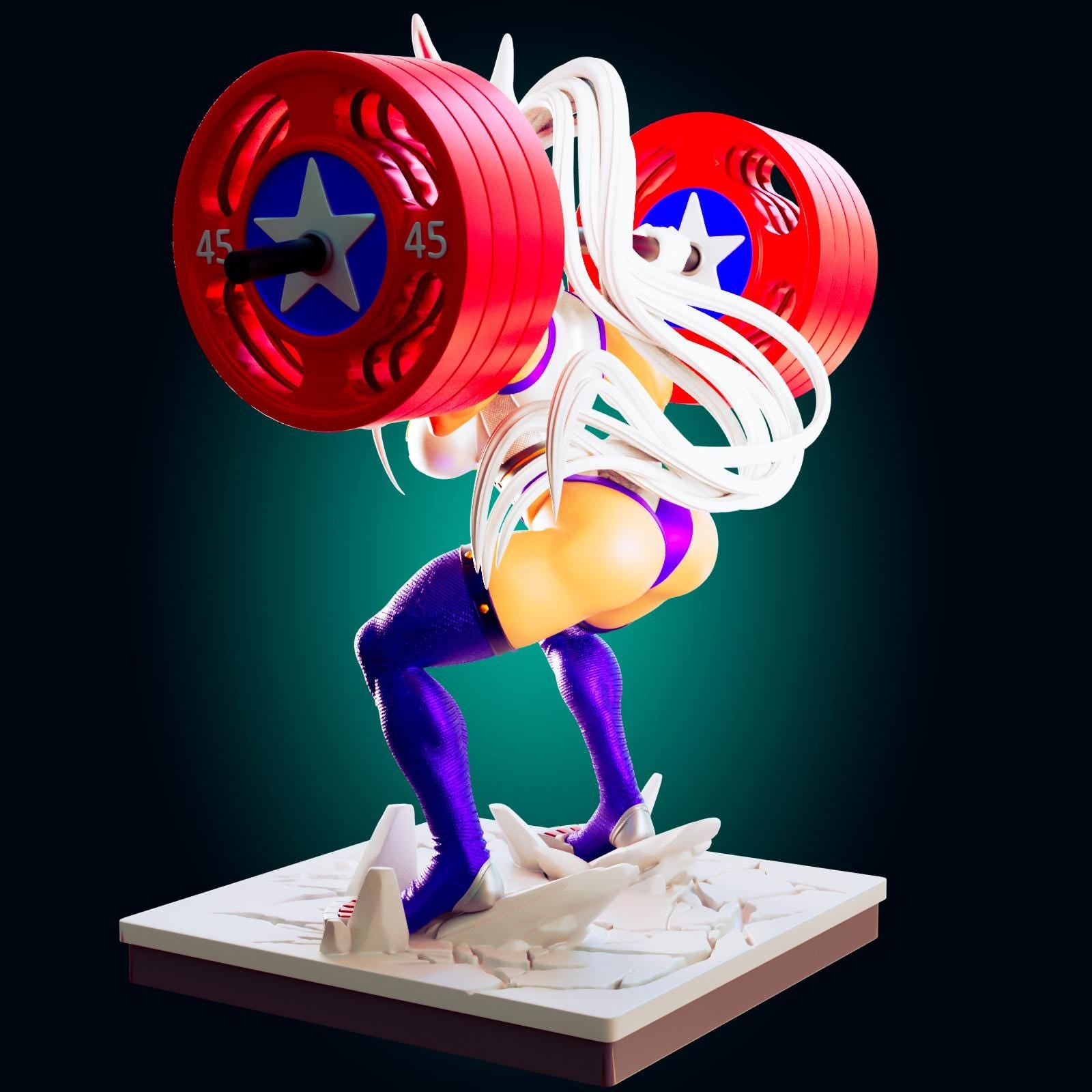 Bunny Fitness Girl Model Kit | 3D Resin Print Figurine | Officer Rhu