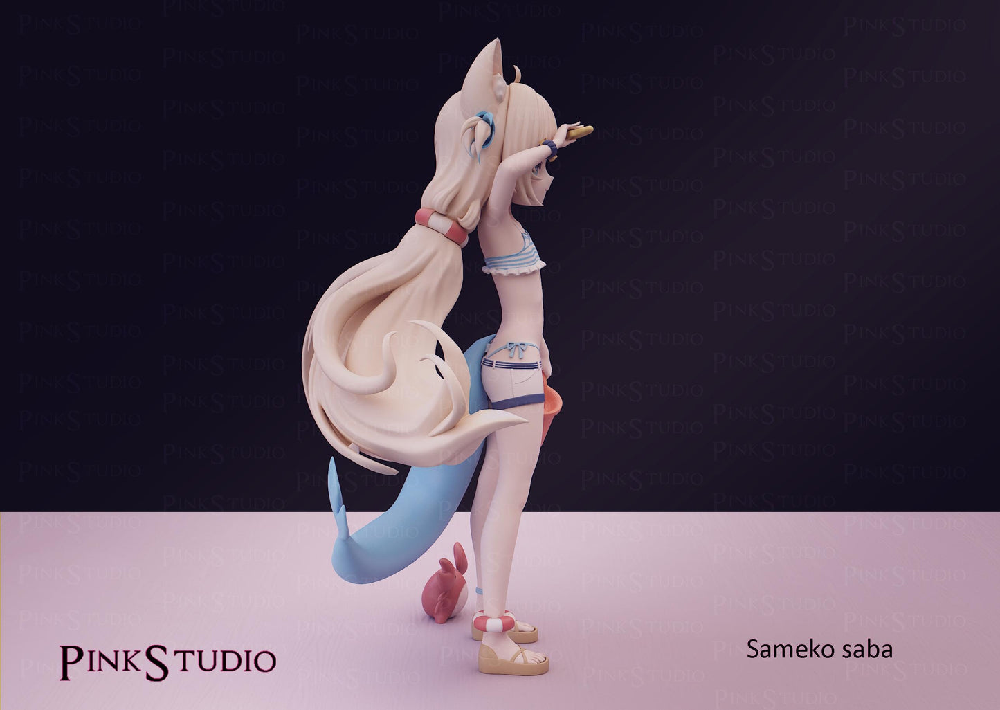 Sameko Saba Inspired Model Kit | 3D Resin Print Figurine | Pink Studio