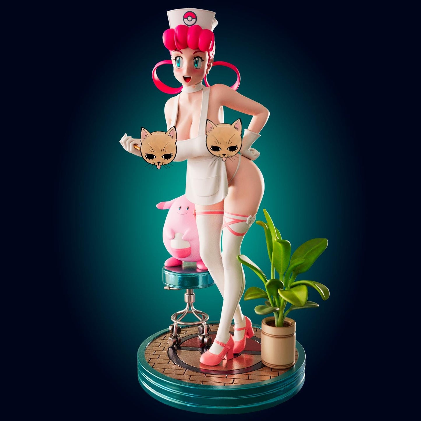 Nurse Pin Up Model Kit | 3D Resin Print Figurine | Officer Rhu