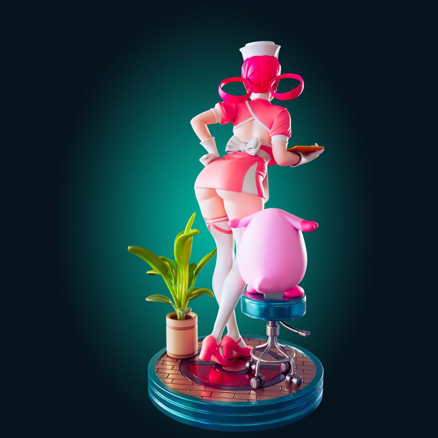 Nurse Pin Up Model Kit | 3D Resin Print Figurine | Officer Rhu