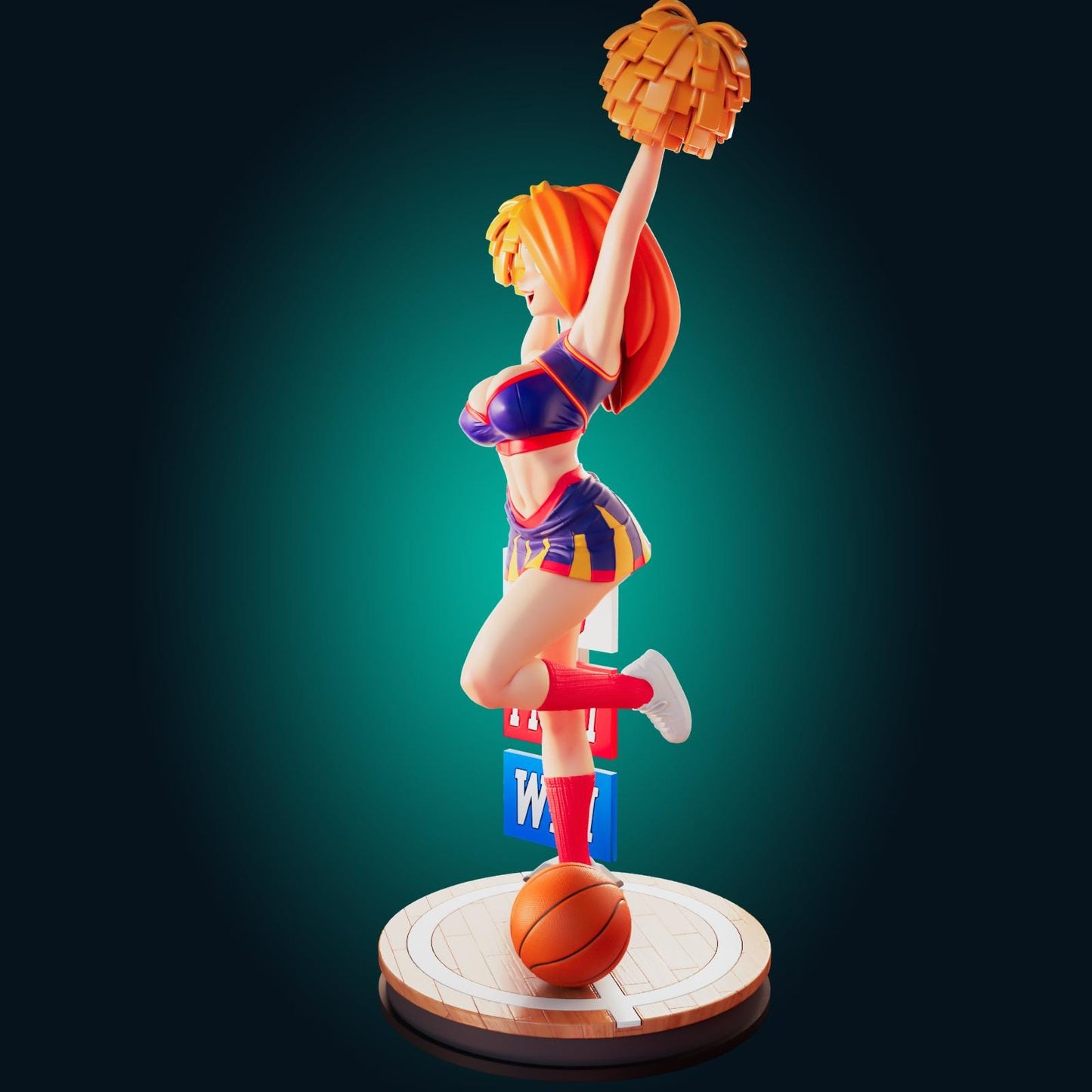 Cheerleader Model Kit | 3D Resin Print Figurine | Officer Rhu