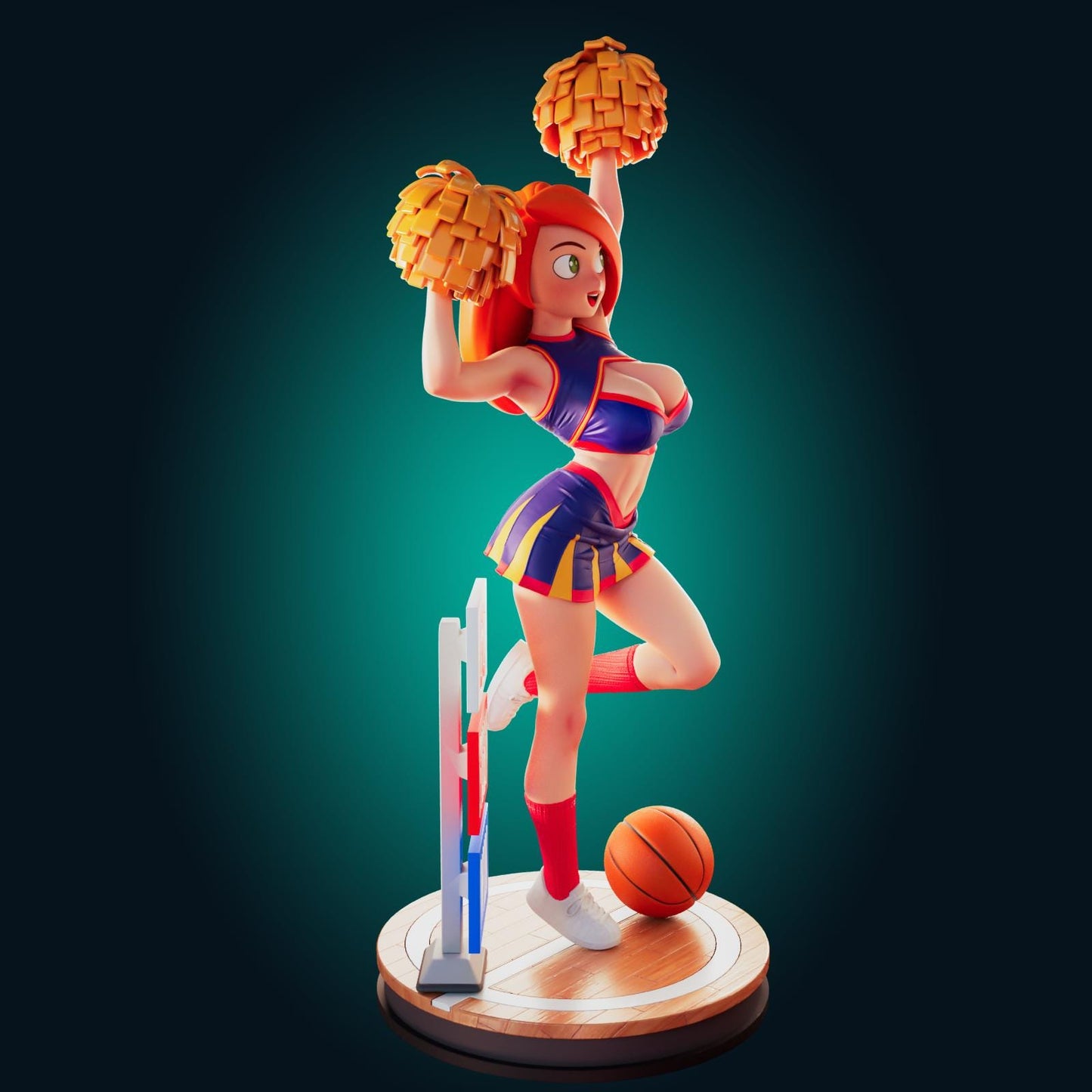 Cheerleader Model Kit | 3D Resin Print Figurine | Officer Rhu
