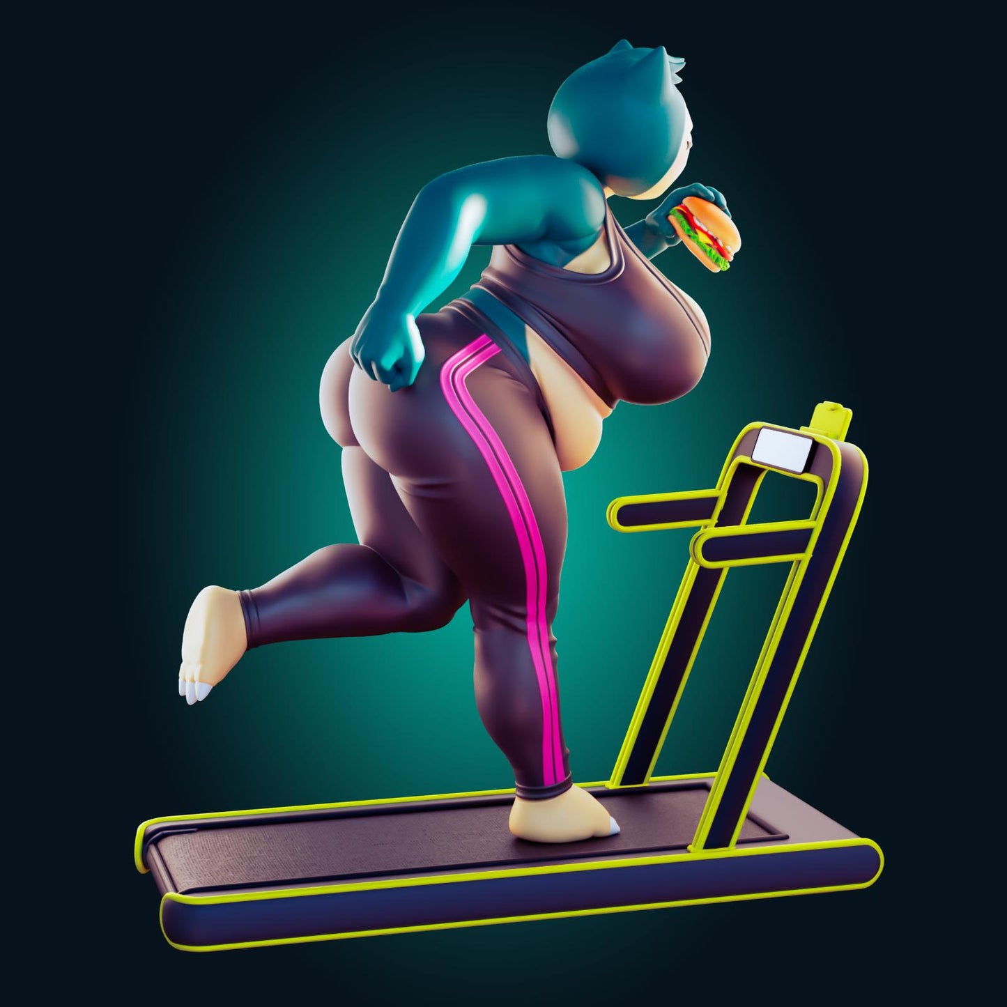 Chubby Monster Girl Model Kit | 3D Resin Print Figurine | Officer Rhu