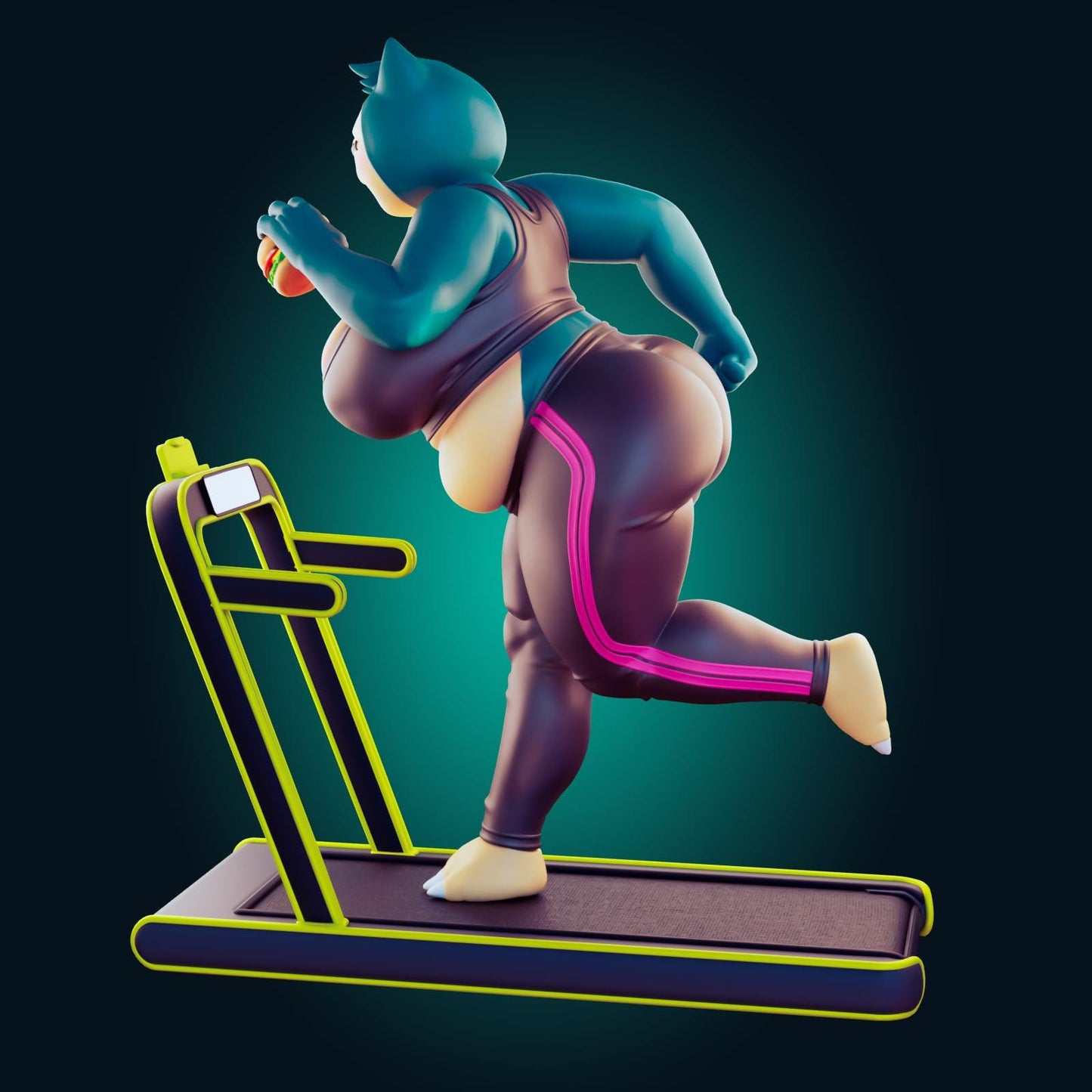 Chubby Monster Girl Model Kit | 3D Resin Print Figurine | Officer Rhu