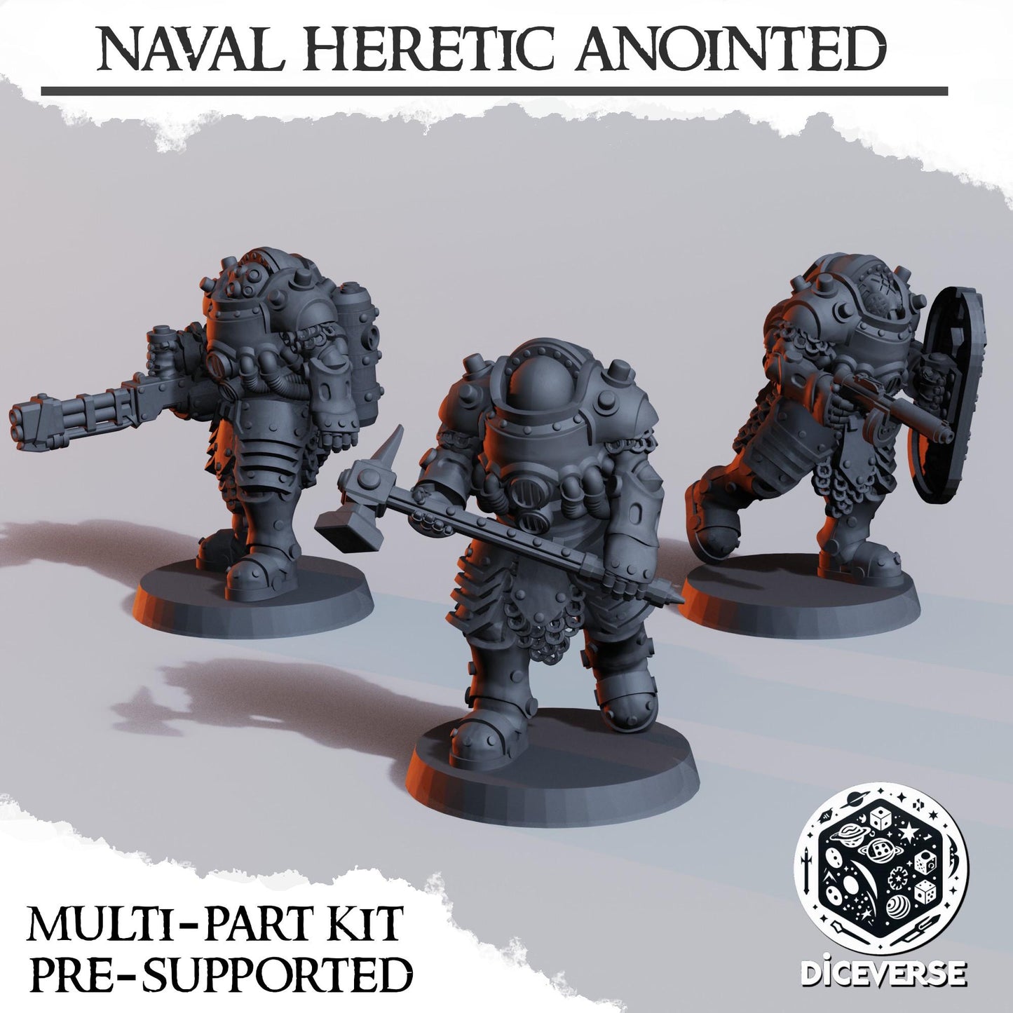 Naval Heretic Raiders Anointed Kit | 32mm Scale | Trench Crusade | Diceverse