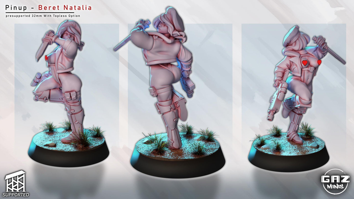 Soldier Girl Beret Natalia | Pin Up Miniature | Gaz Minis