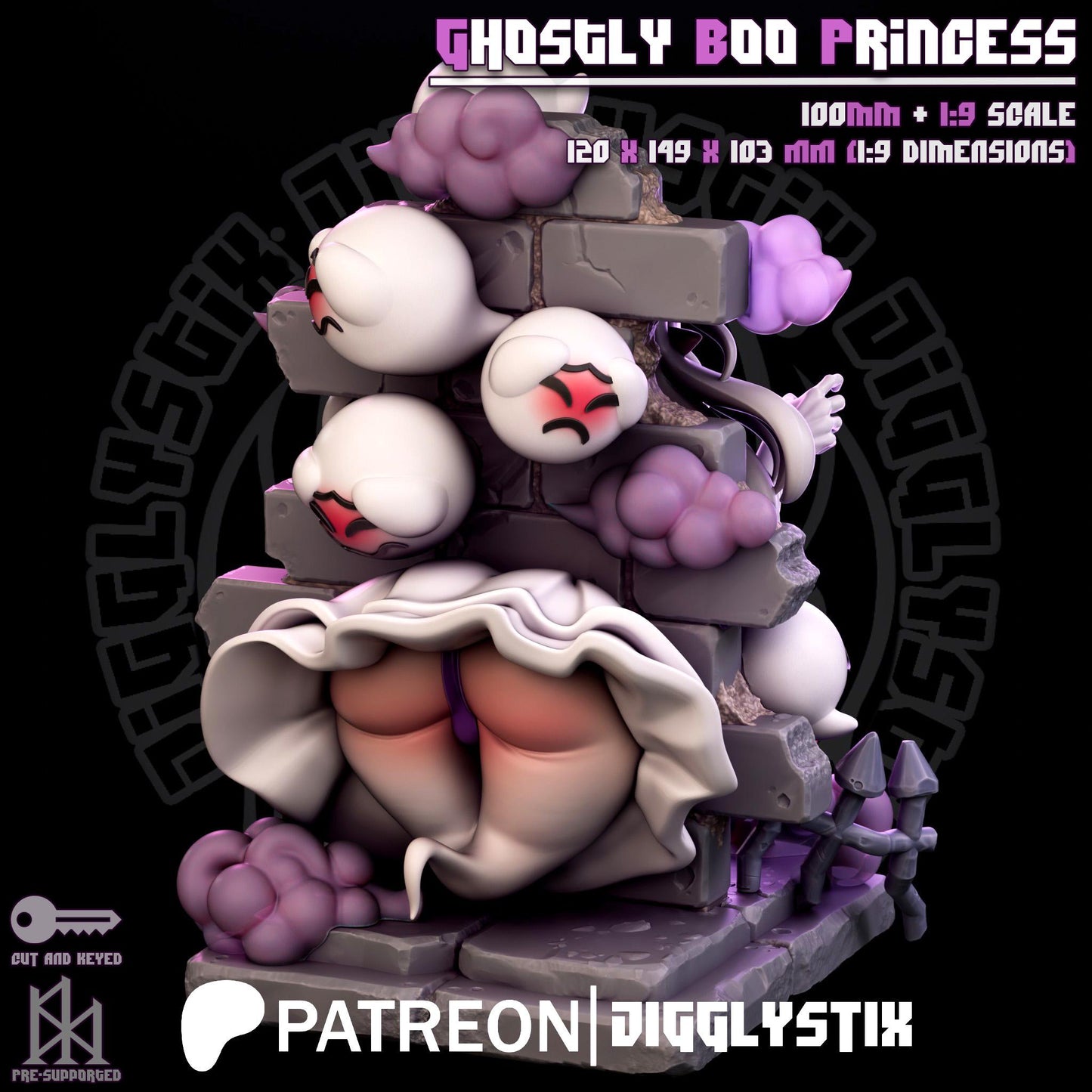 Ghost Princess Model Kit | Pin Up Miniature | Jigglystix