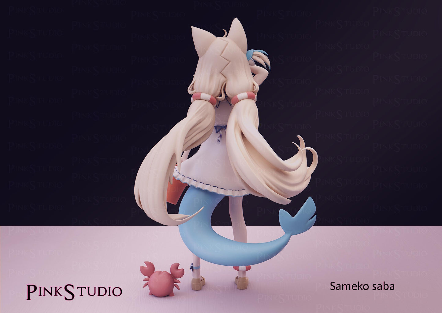 Sameko Saba Inspired Model Kit | 3D Resin Print Figurine | Pink Studio