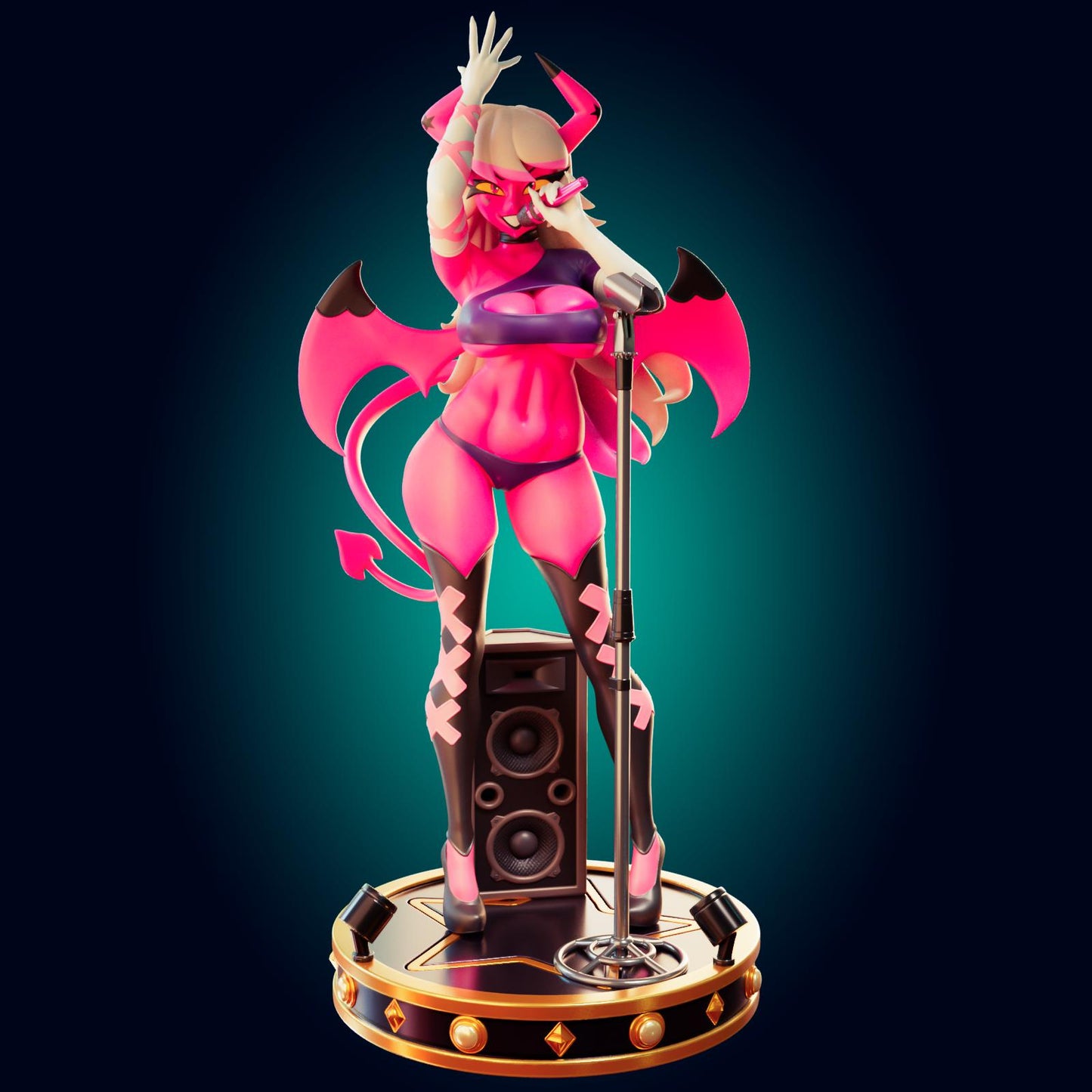 Succubus Demon Girl Model Kit | 3D Resin Print Figurine | Officer Rhu