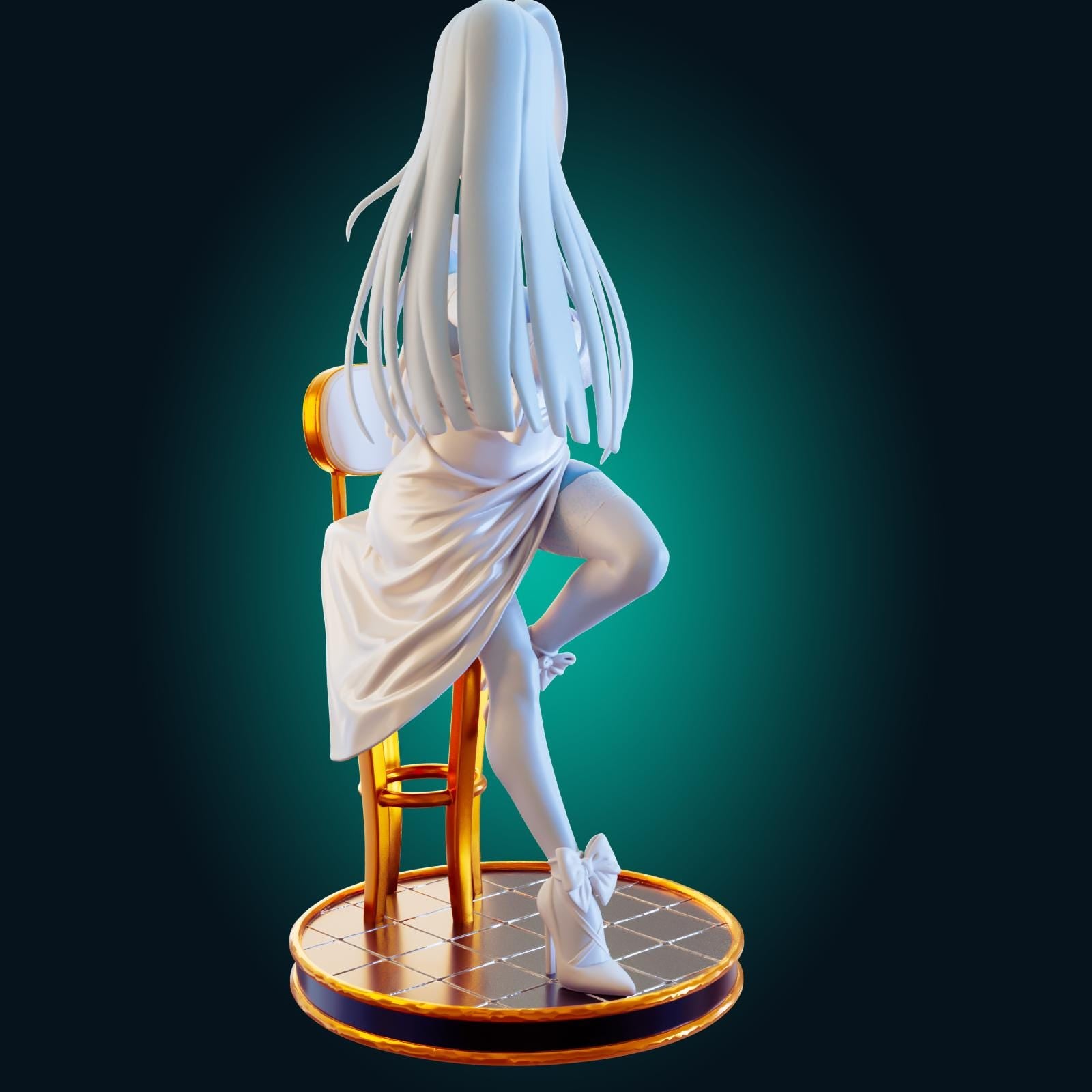 Reaper Girl Model Kit | 3D Resin Print Figurine | Officer Rhu