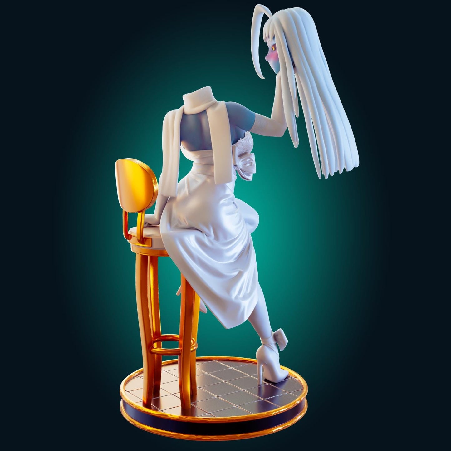 Reaper Girl Model Kit | 3D Resin Print Figurine | Officer Rhu