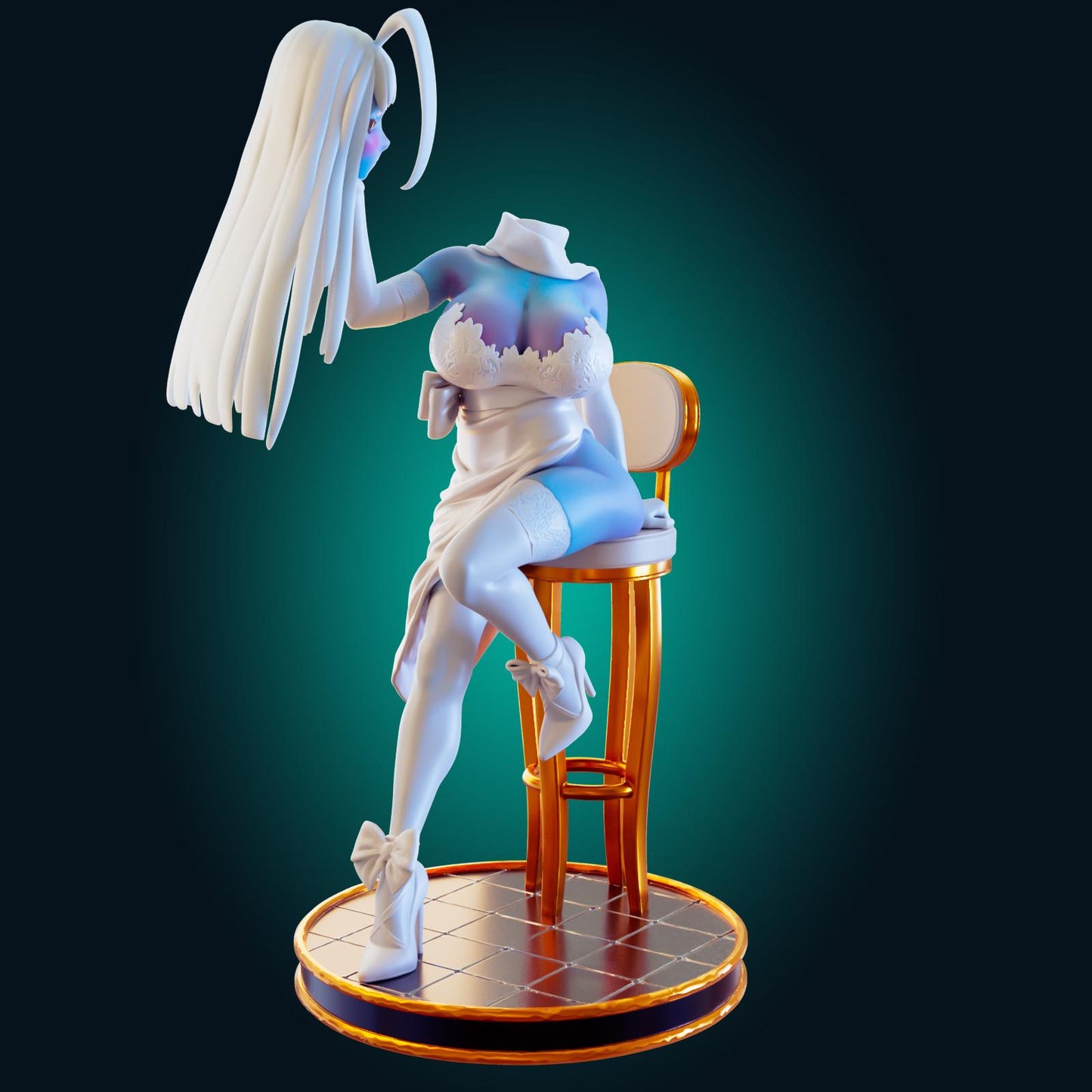 Reaper Girl Model Kit | 3D Resin Print Figurine | Officer Rhu